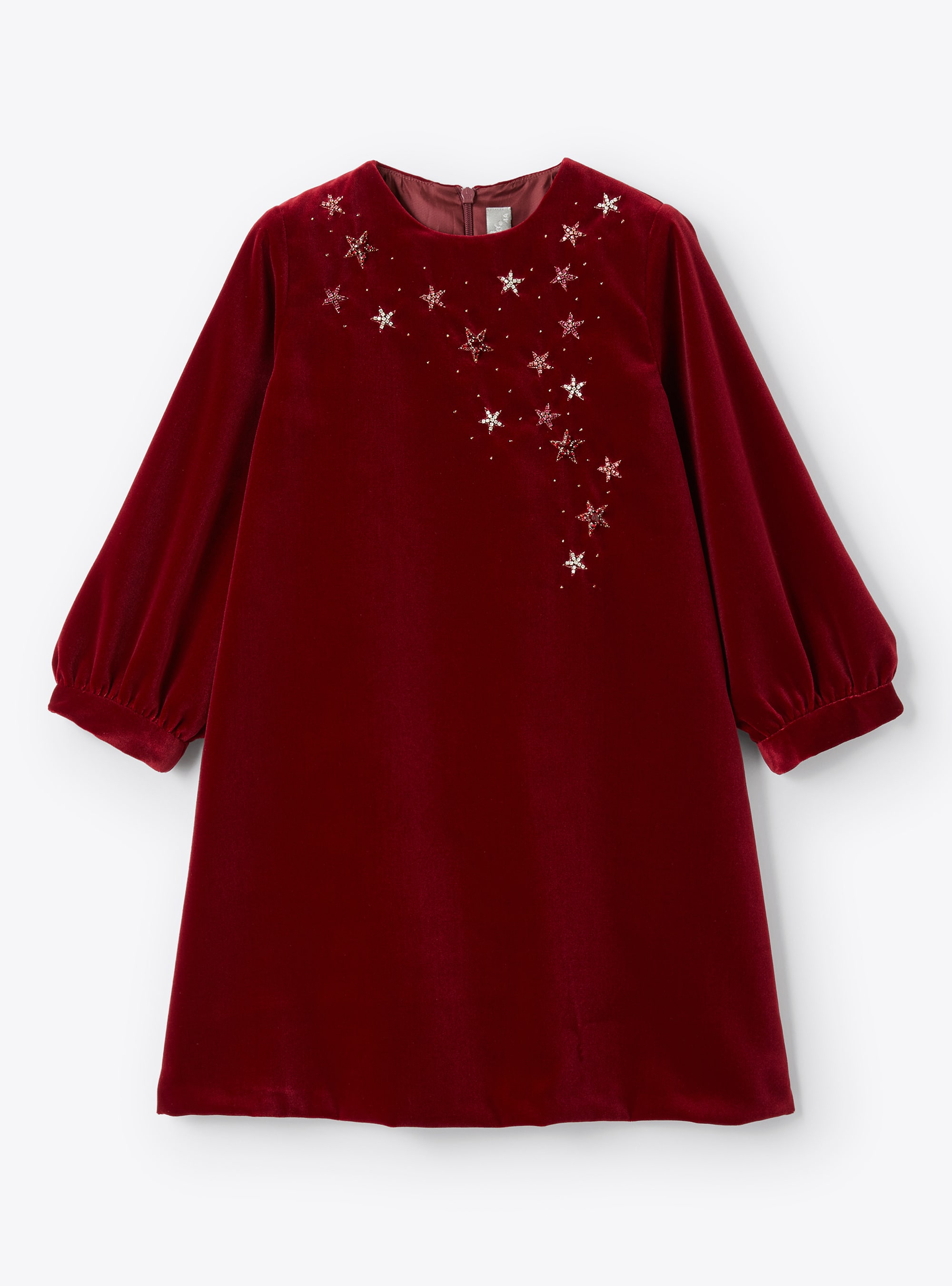 Star embroidery velvet dress - Dresses - Il Gufo