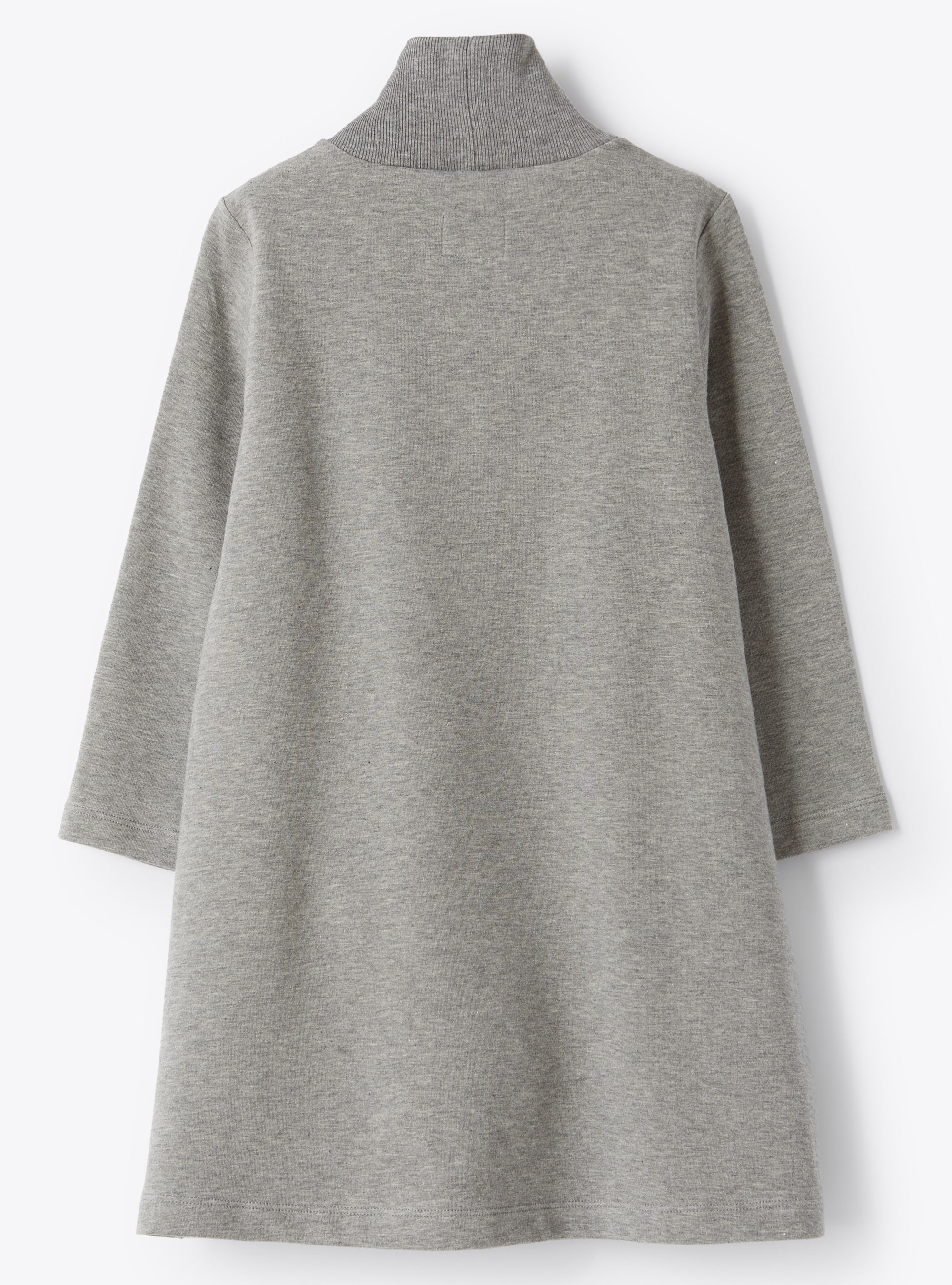 Stand-up collar fleece dress - Grey | Il Gufo