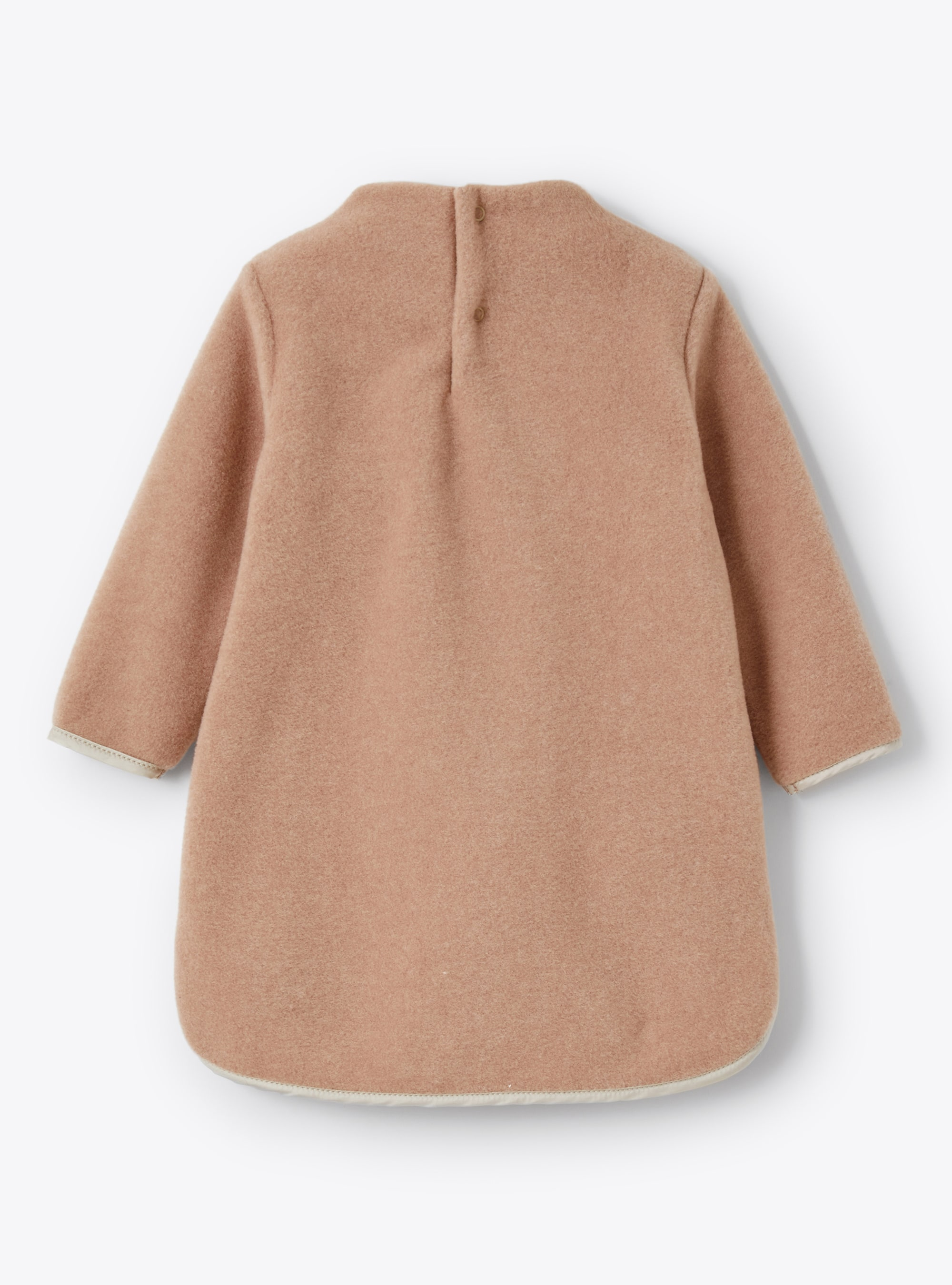 Kangaroo pocket fleece dress - Pink | Il Gufo