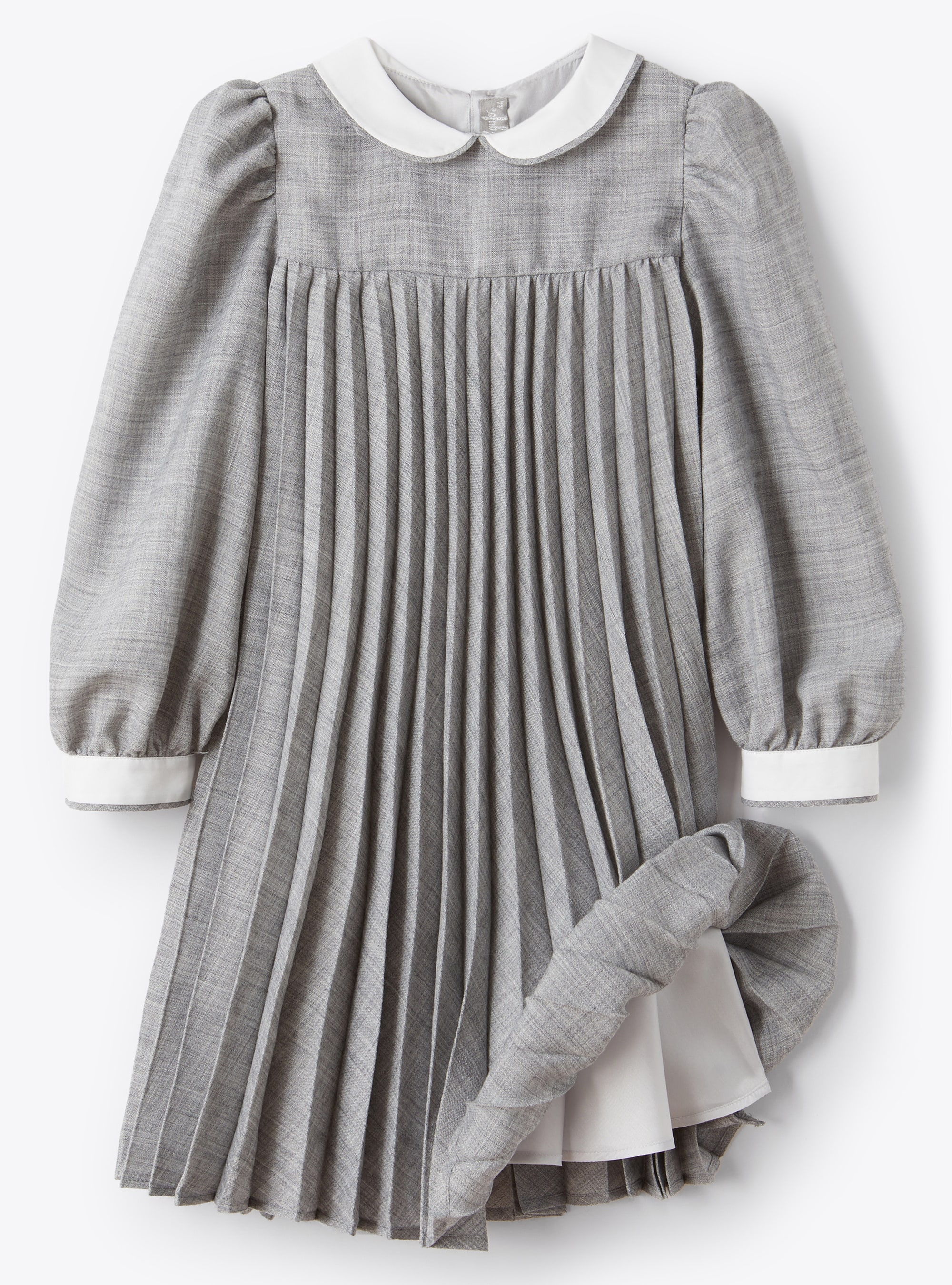 Dress with pleating motif - Grey | Il Gufo