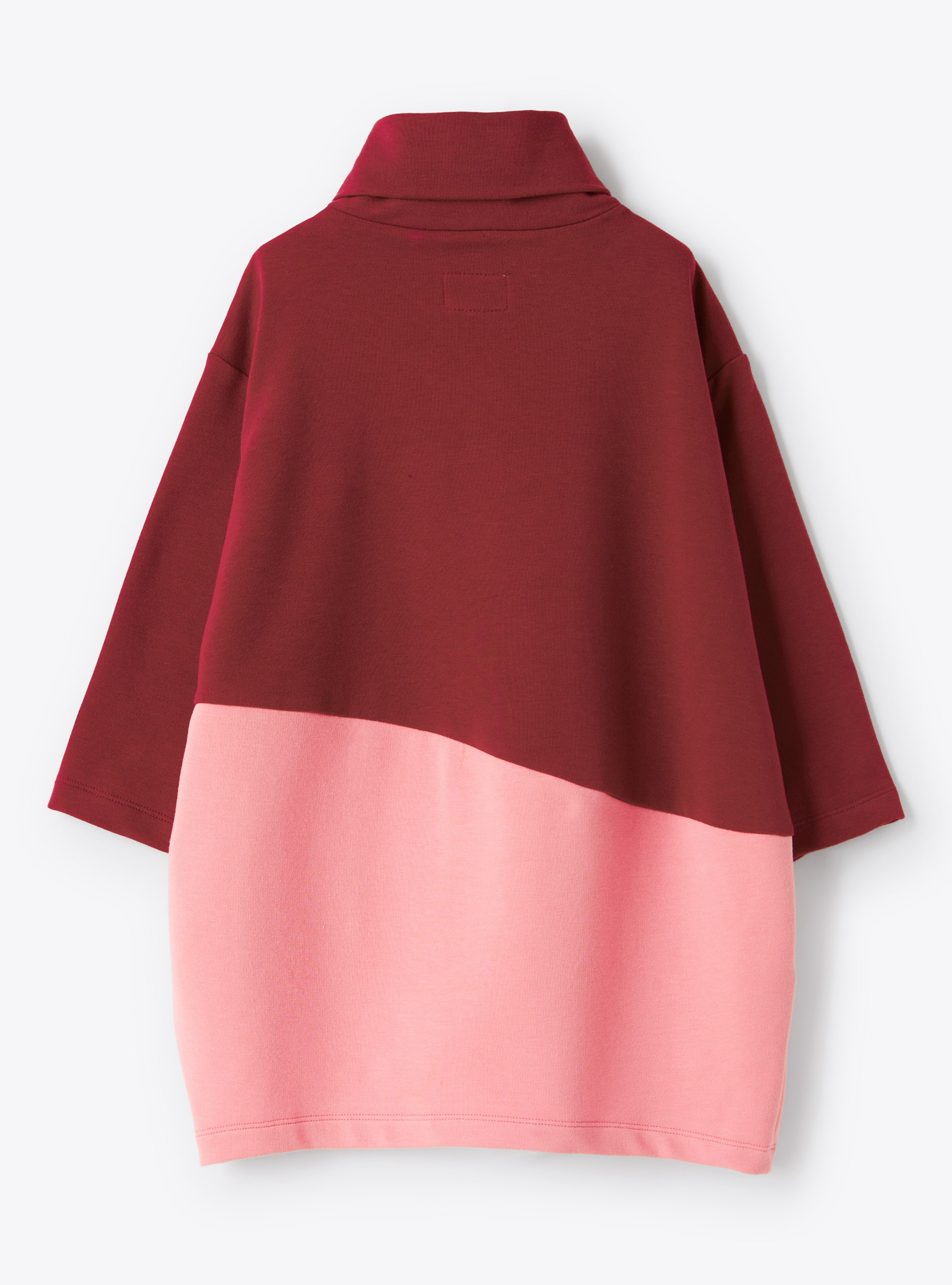 Colour-Block-Kleid mit Sternen - Burgund | Il Gufo