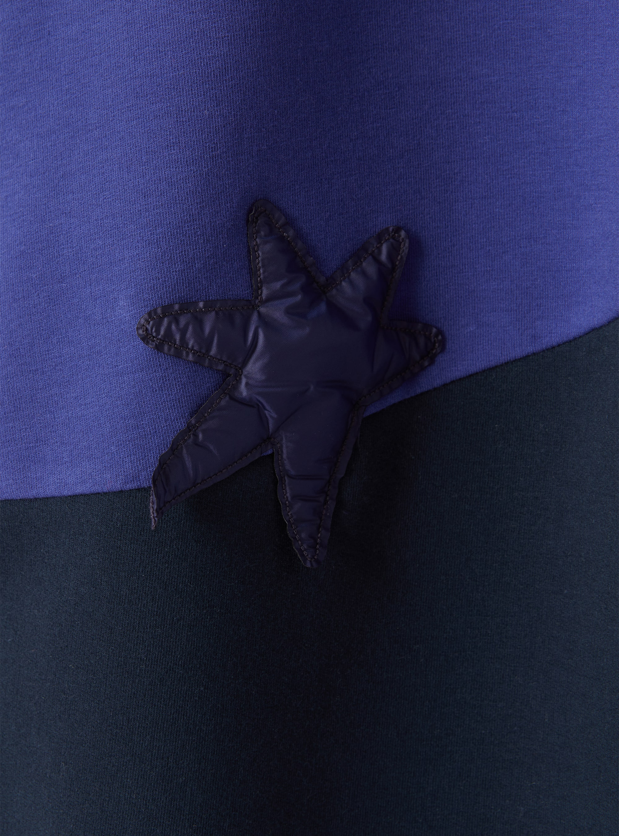 Robe à blocs de couleur avec étoiles - Bleu | Il Gufo