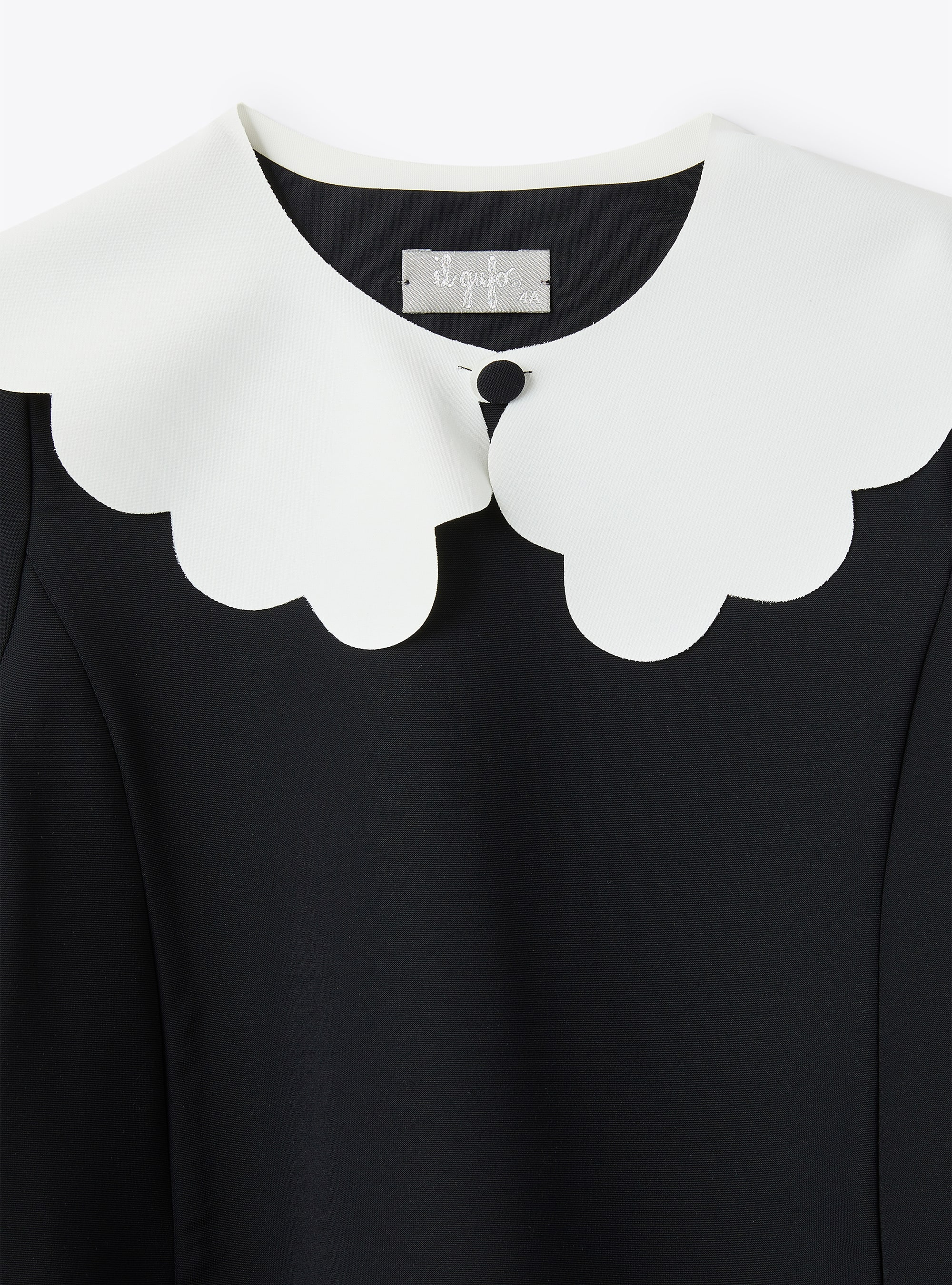 Wide collar Sensitive® Fabrics dress - Black | Il Gufo