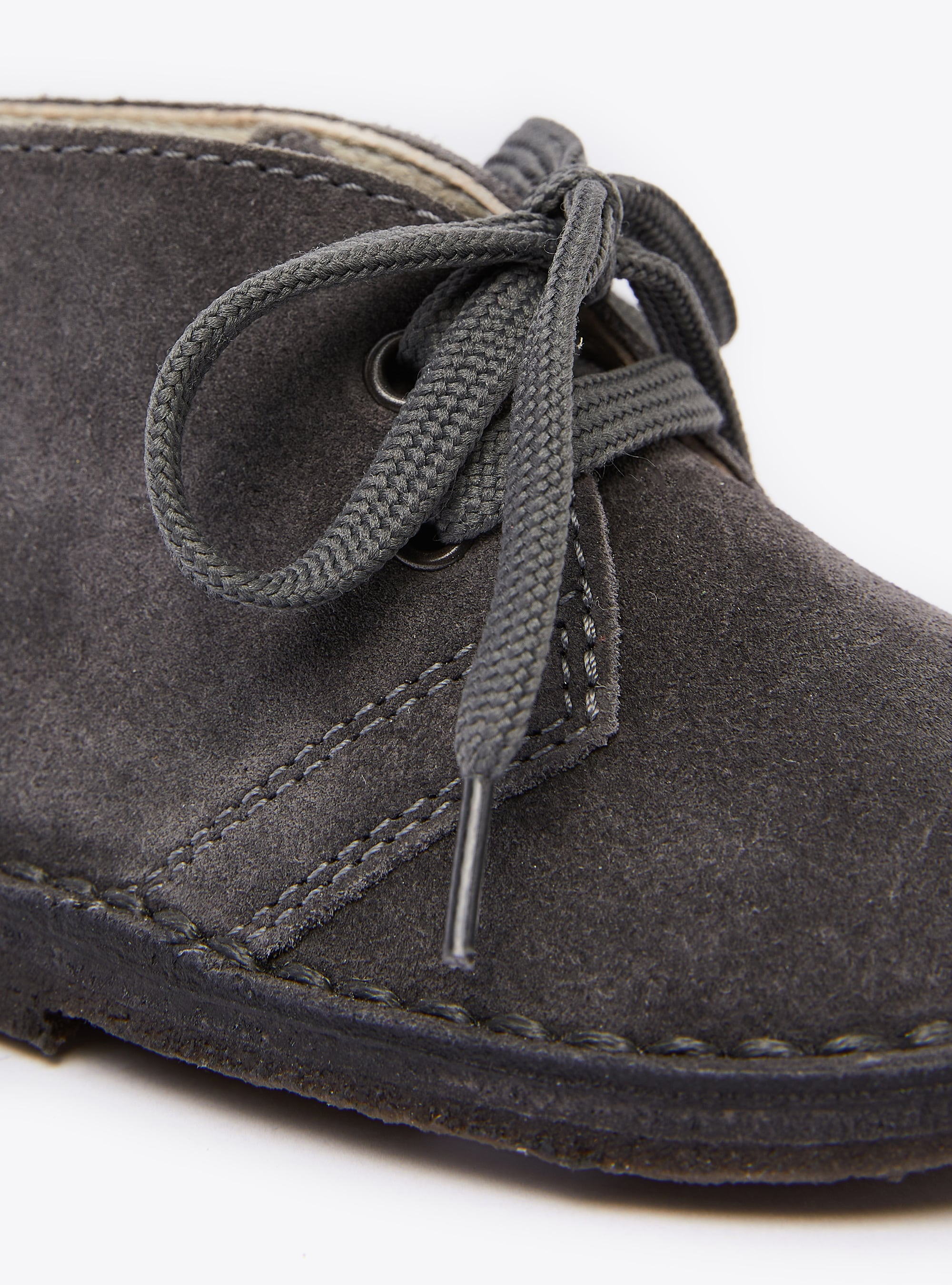 Charcoal grey suede baby shoes - Grey | Il Gufo