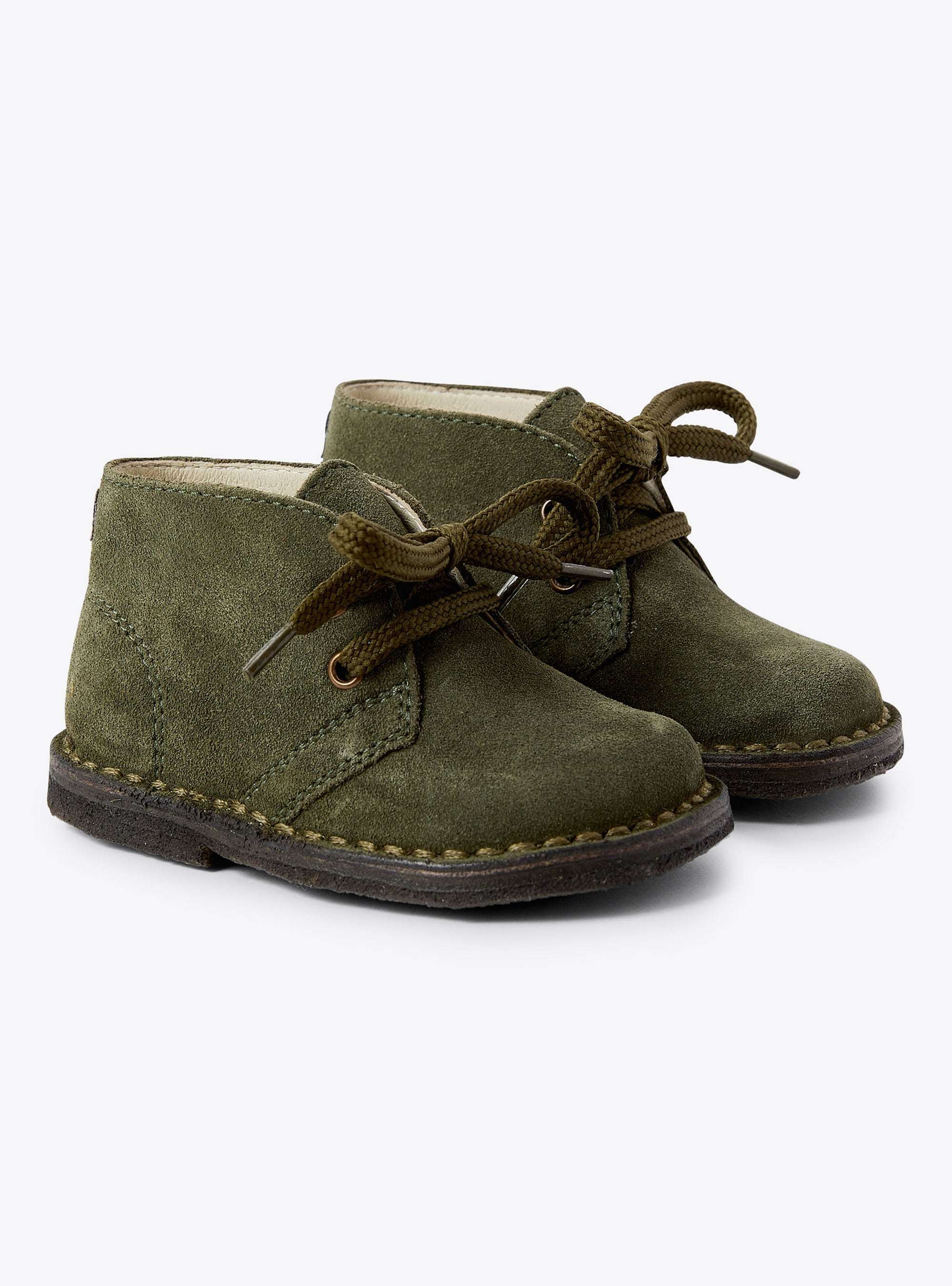 Green suede baby shoes - Shoes - Il Gufo