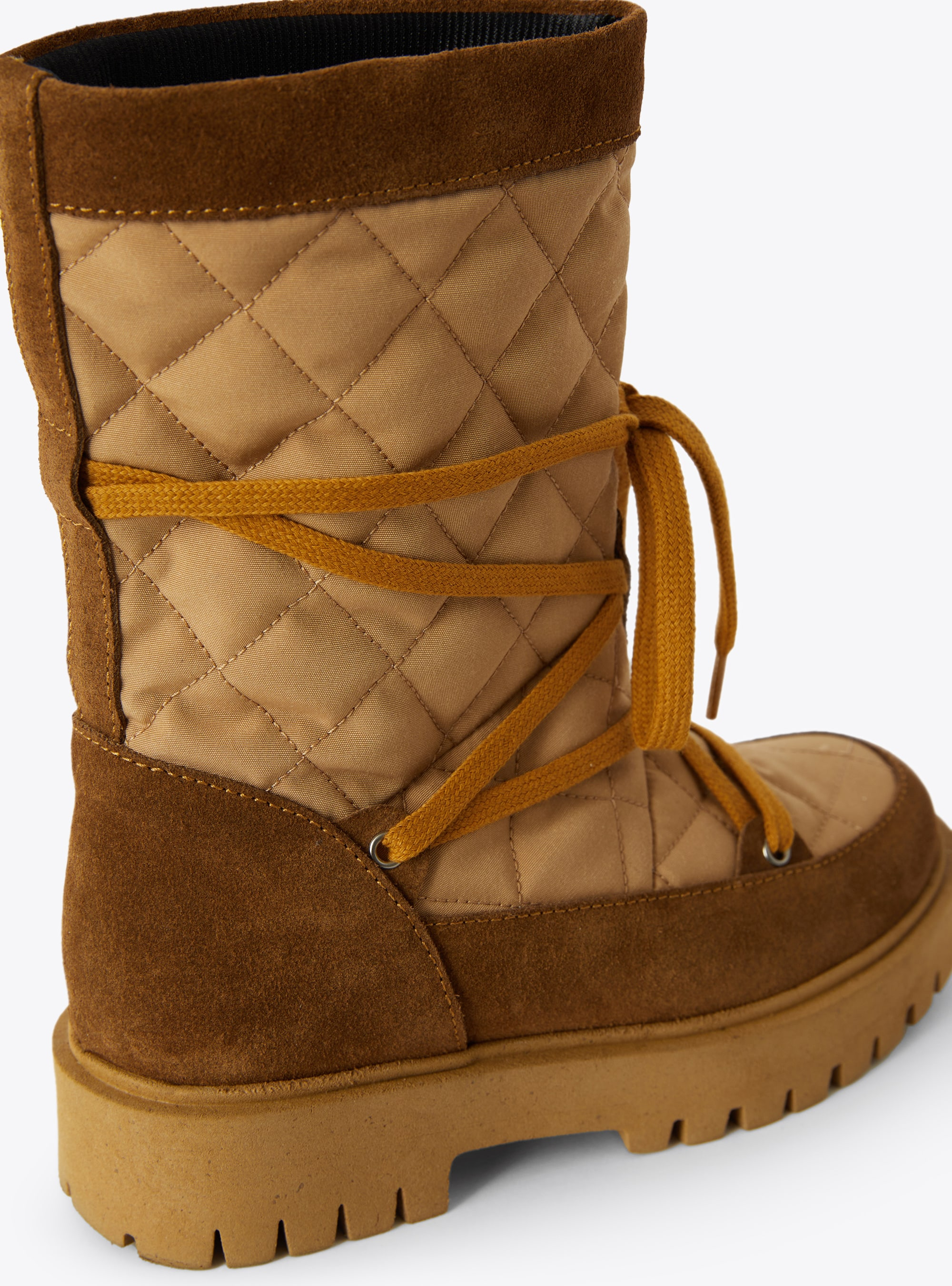 Beige quilted nylon boots - Brown | Il Gufo