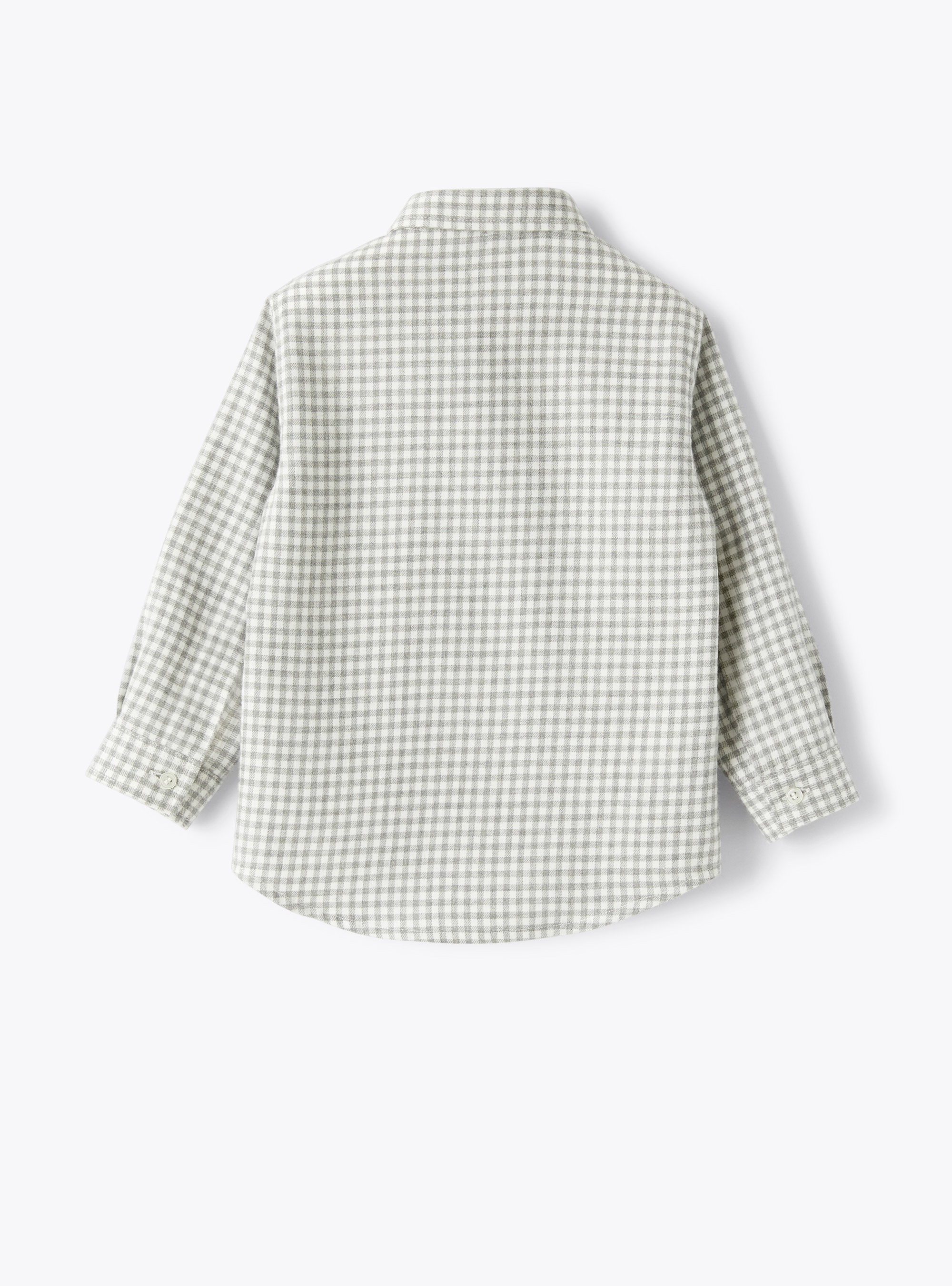 Camicia neonato a quadretti - Grigio | Il Gufo