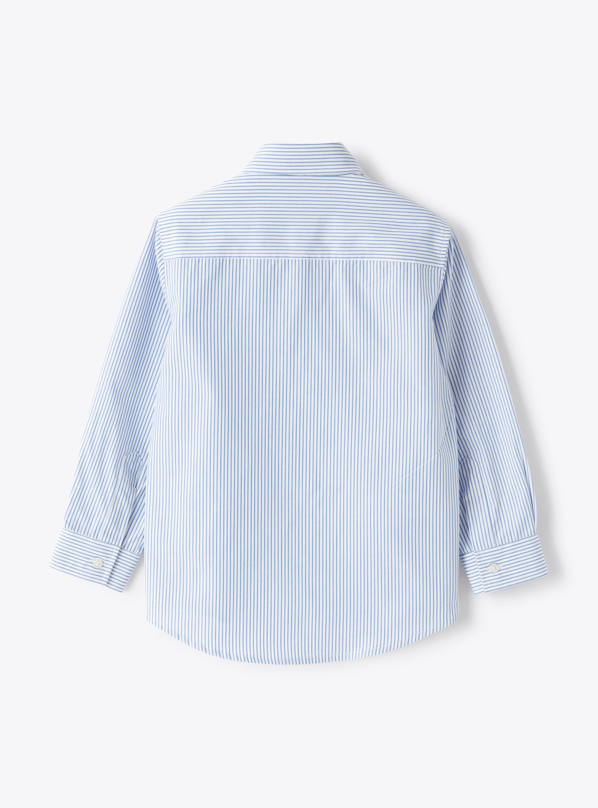 Camicia in bastoncino di cotone blu - Azzurro | Il Gufo