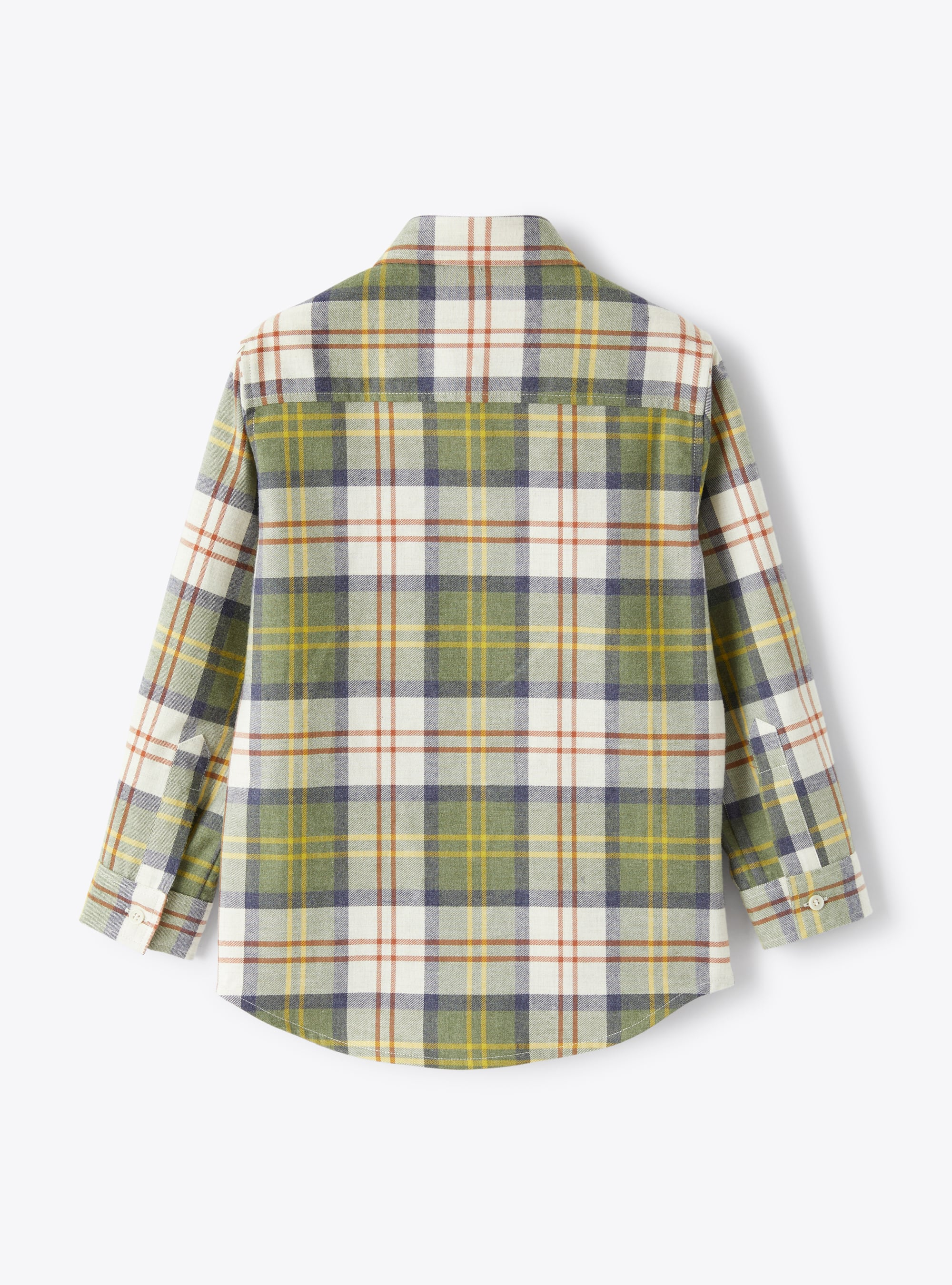 Cotton shirt in a green check pattern - Green | Il Gufo