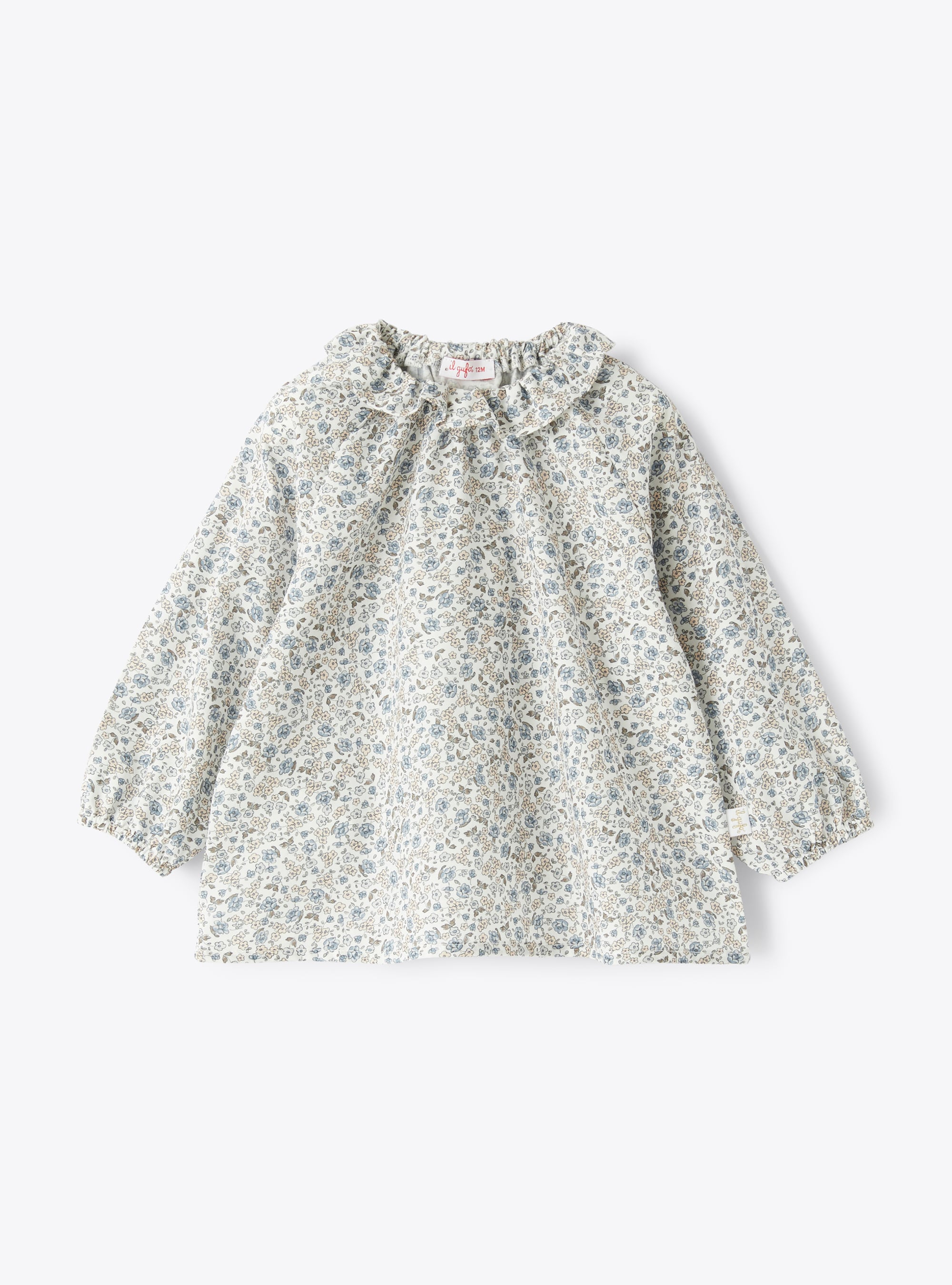 Florale Bluse mit Volantkragen - Hemden - Il Gufo