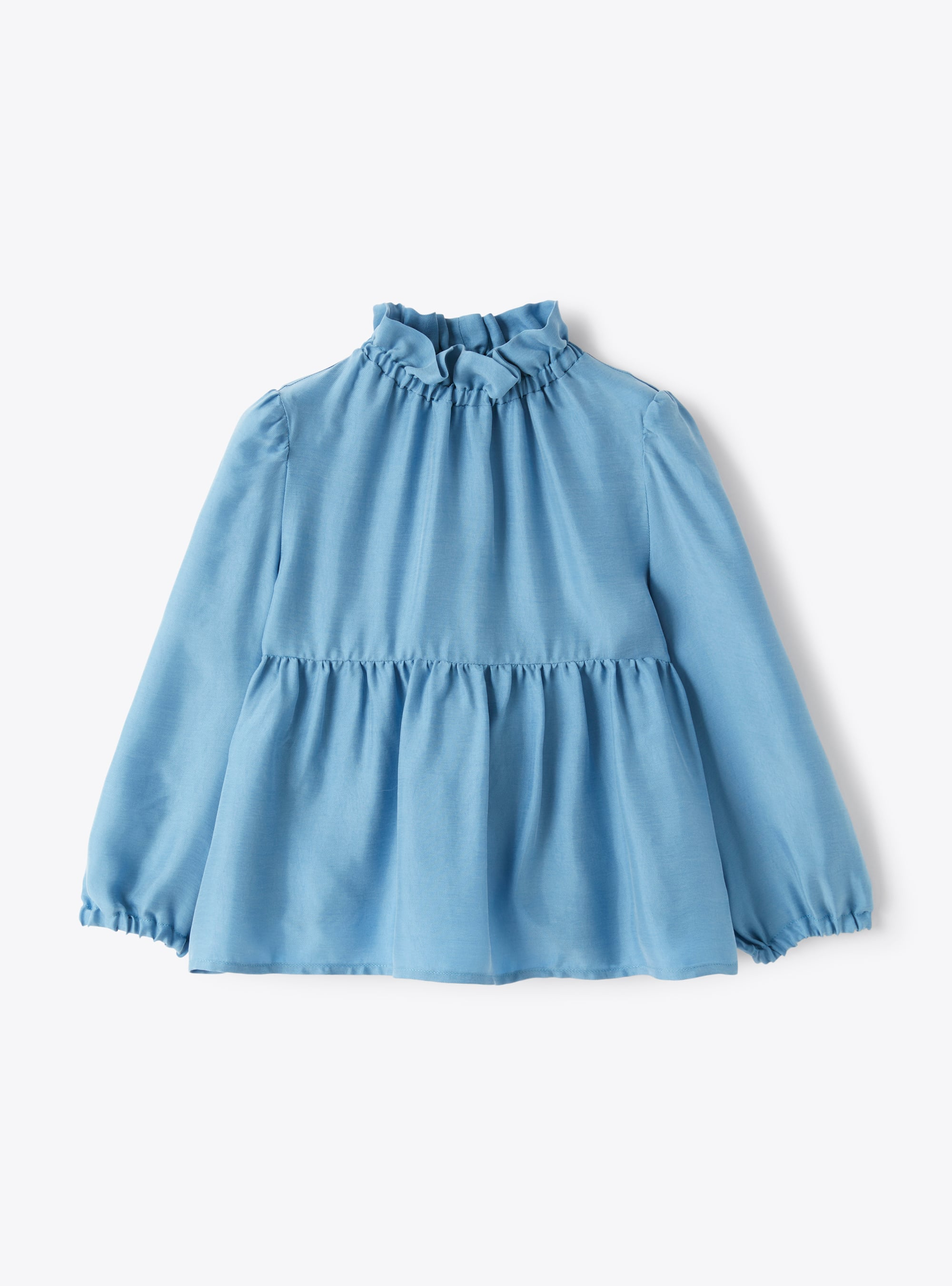 Shirt in turquoise cupro - Shirts - Il Gufo