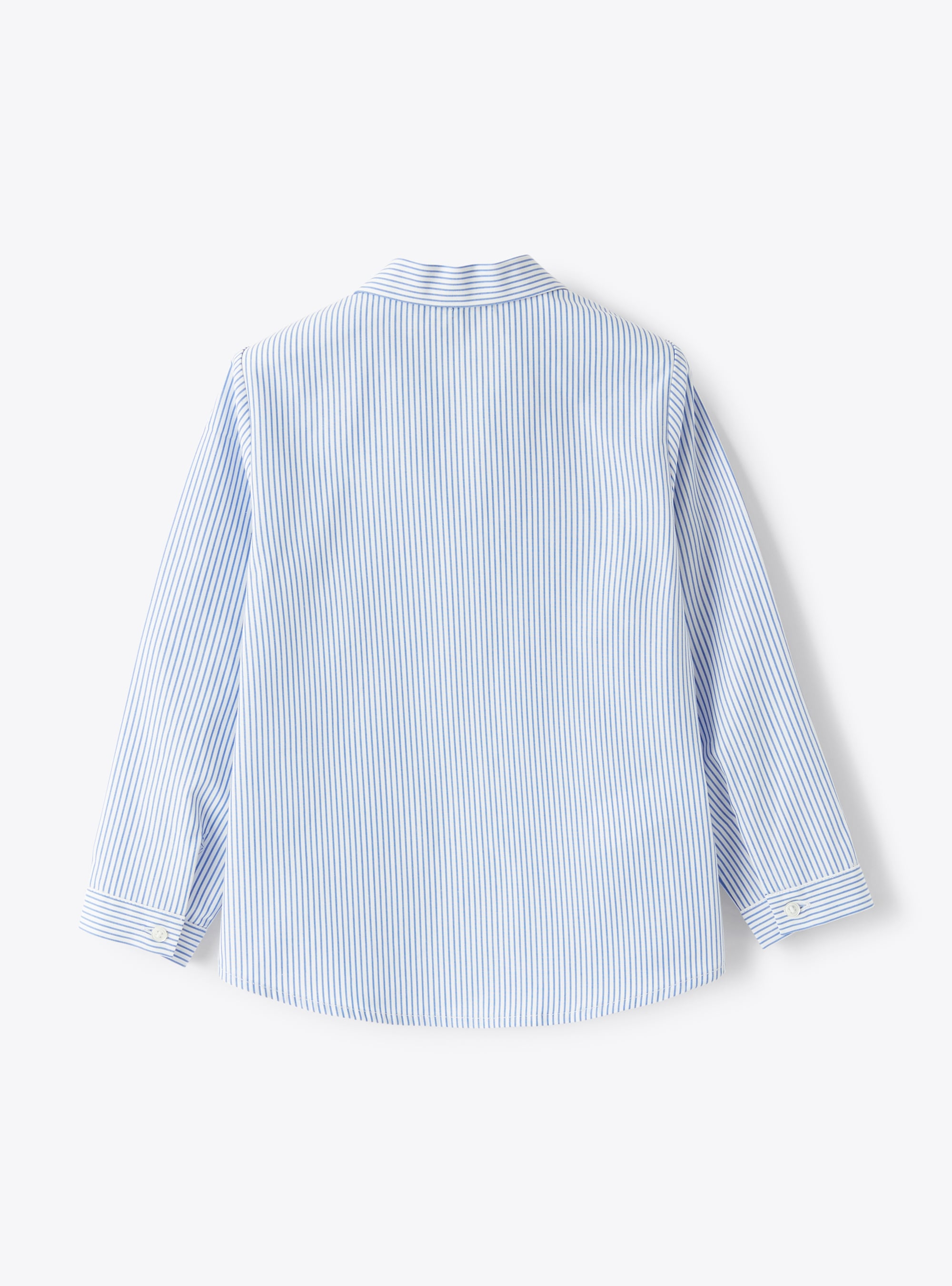 Cornflower-blue shirt with a fine stripe pattern - Light blue | Il Gufo