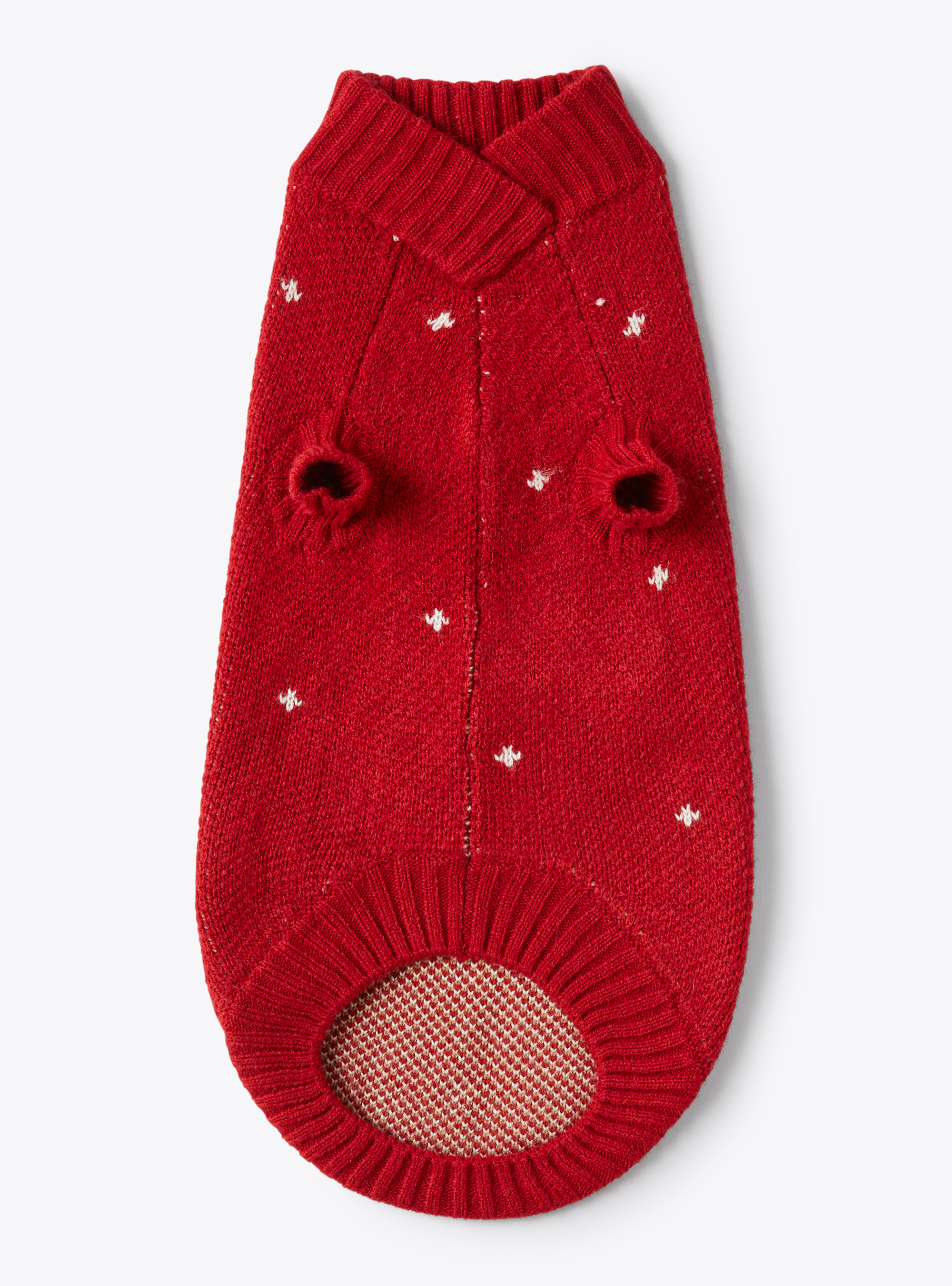 Dog sweater with embroidered detailing - Red | Il Gufo