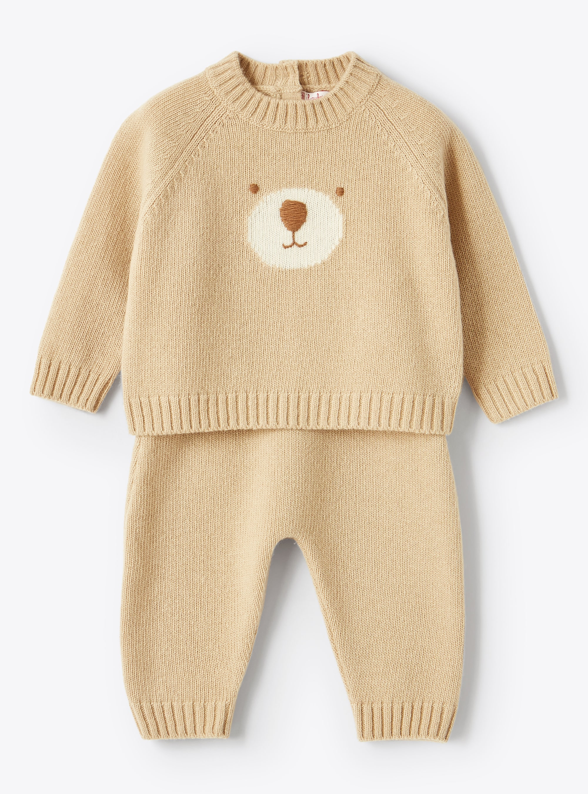 Teddy bear baby wool outfit - Two-piece sets - Il Gufo