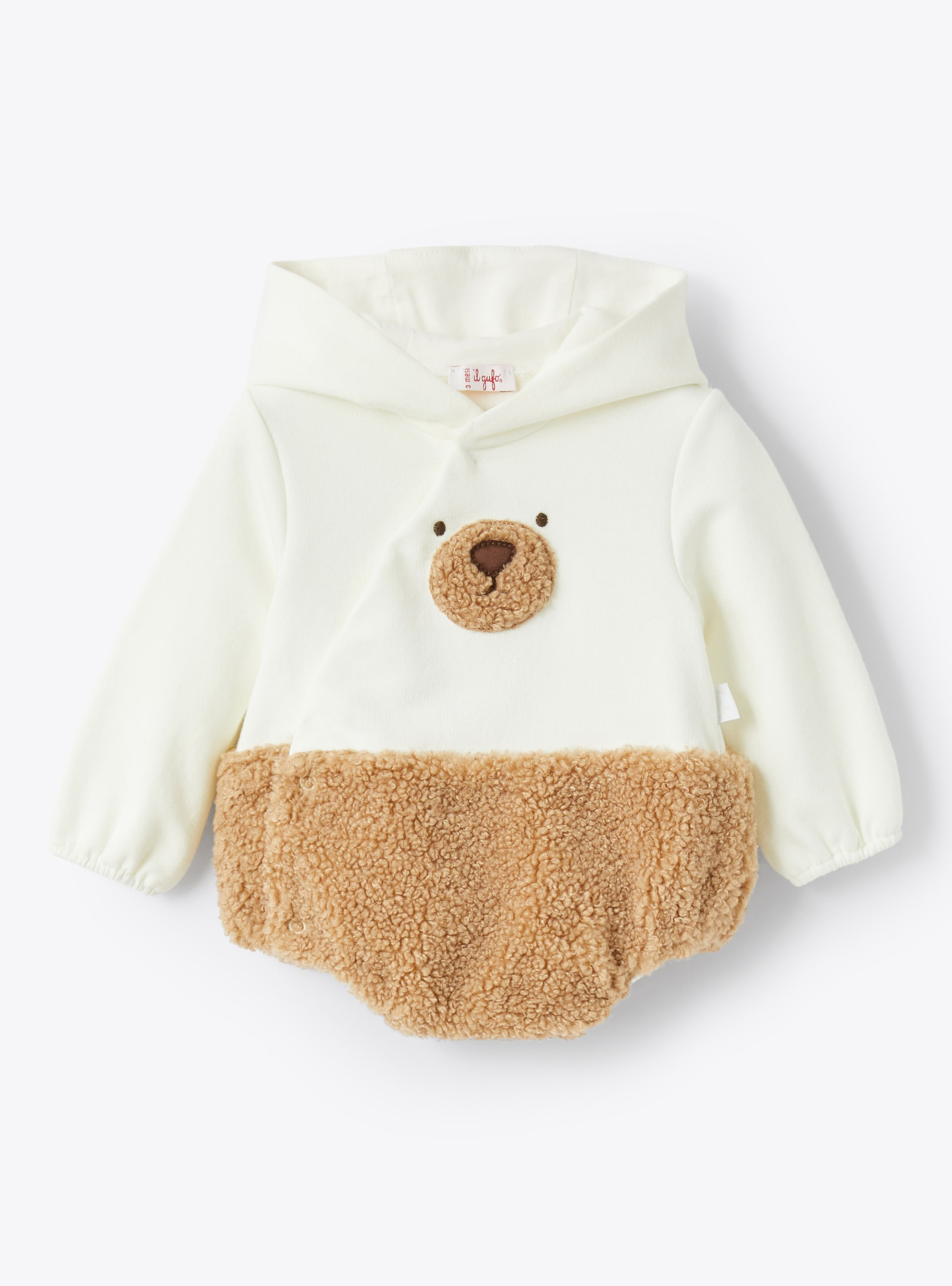 Teddy bear babysuit - White | Il Gufo