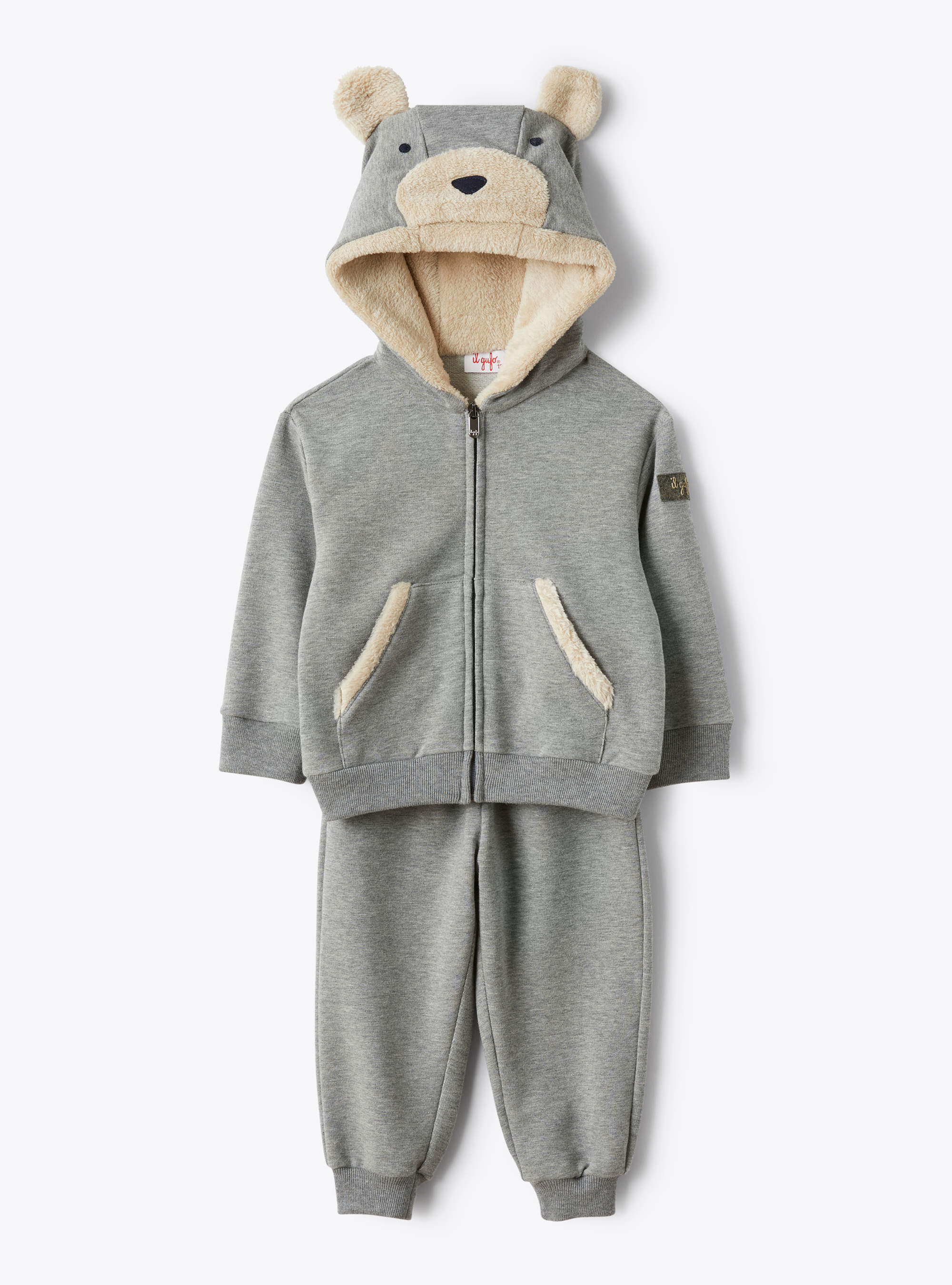 Suit with teddy-bear hood - Two-piece sets - Il Gufo