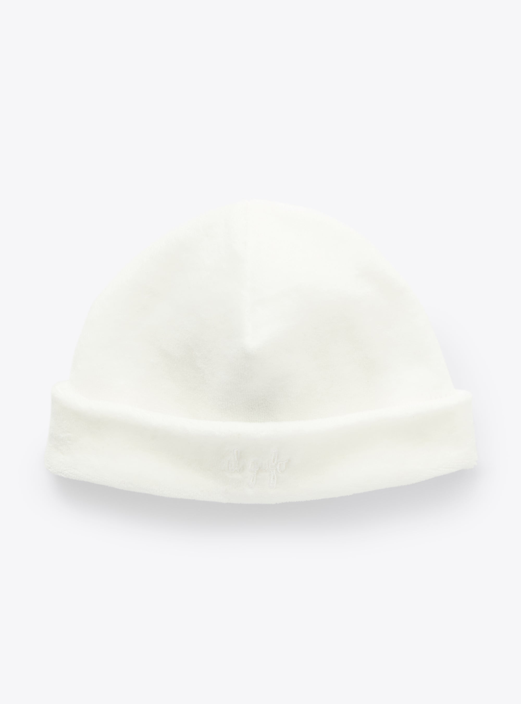 Chenille baby hat - White | Il Gufo