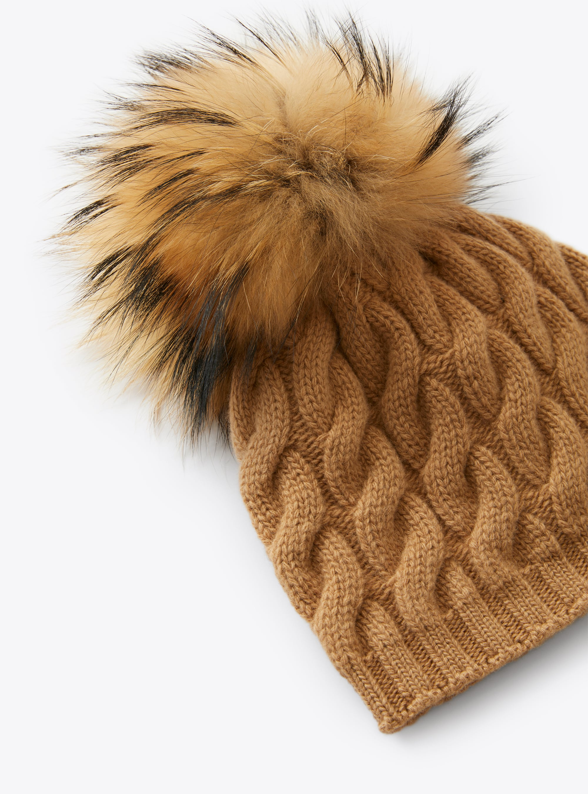 Pompom knitted hat - Brown | Il Gufo