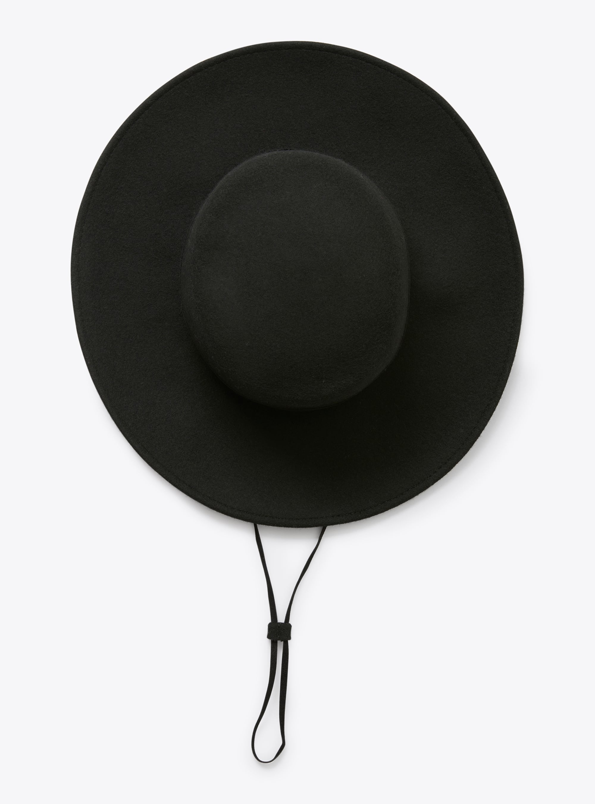 Wide-brimmed woollen hat - Black | Il Gufo