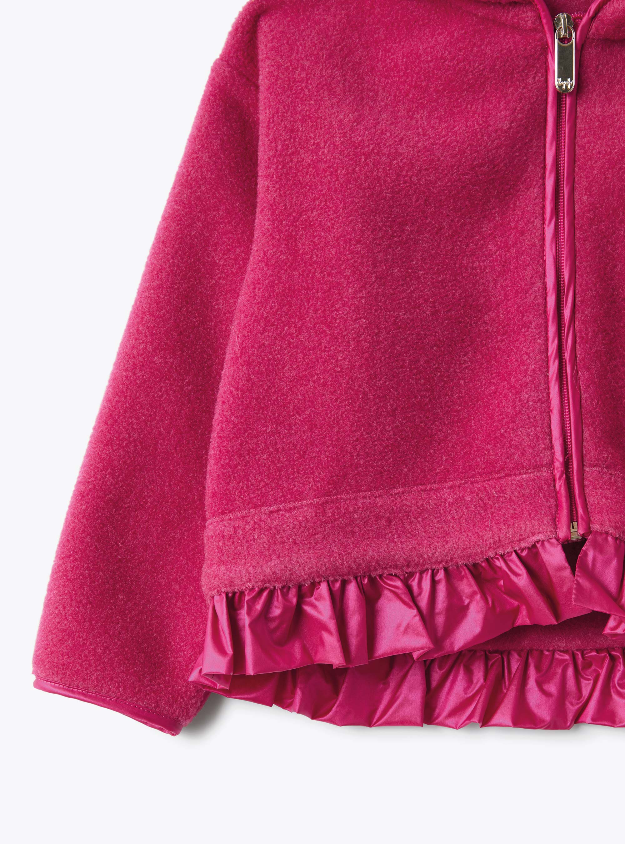 Jacke aus  Fleece mit Rüschen - Rot | Il Gufo