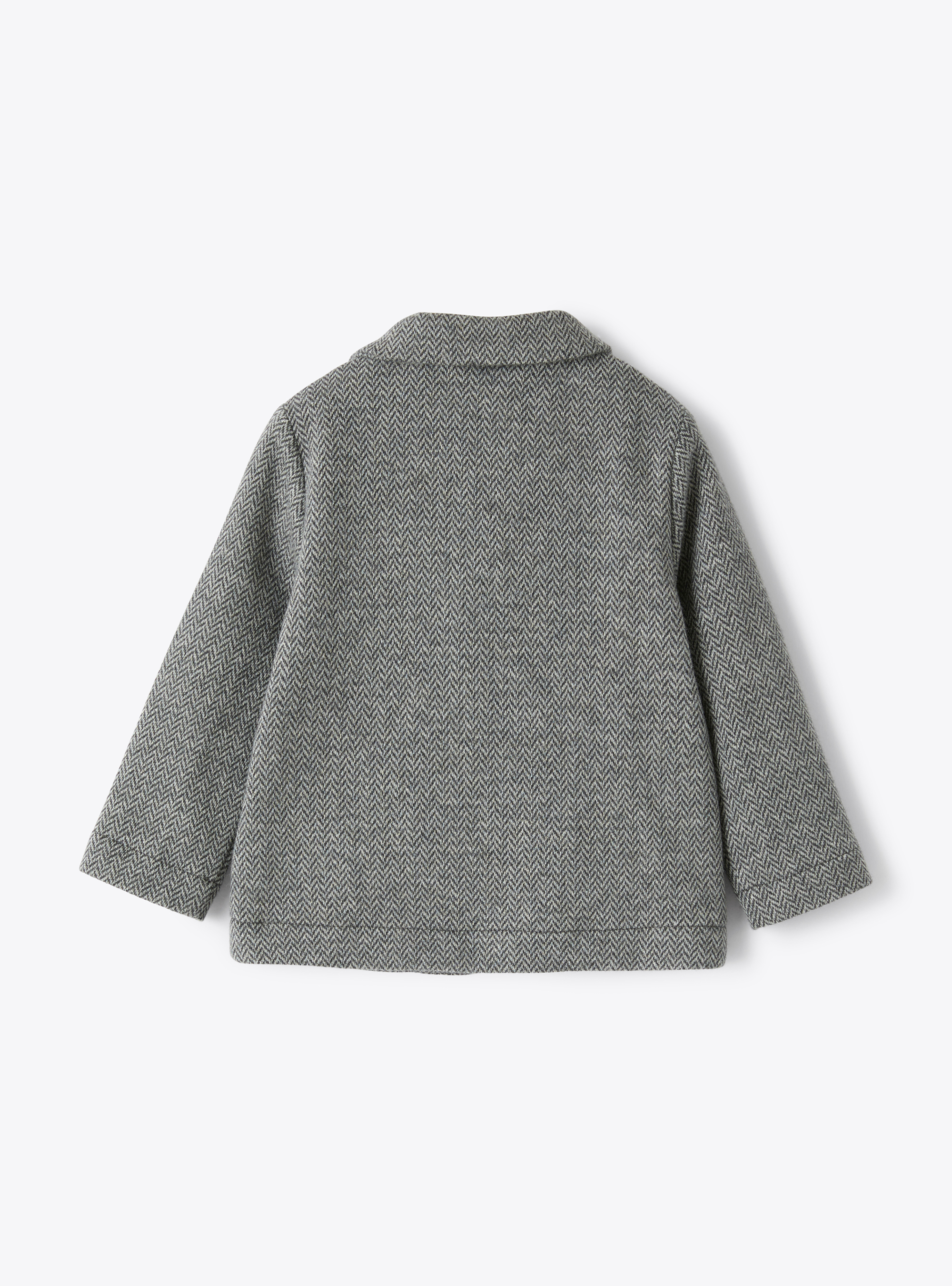 Blazer in grey herringbone-patterned cotton - Grey | Il Gufo