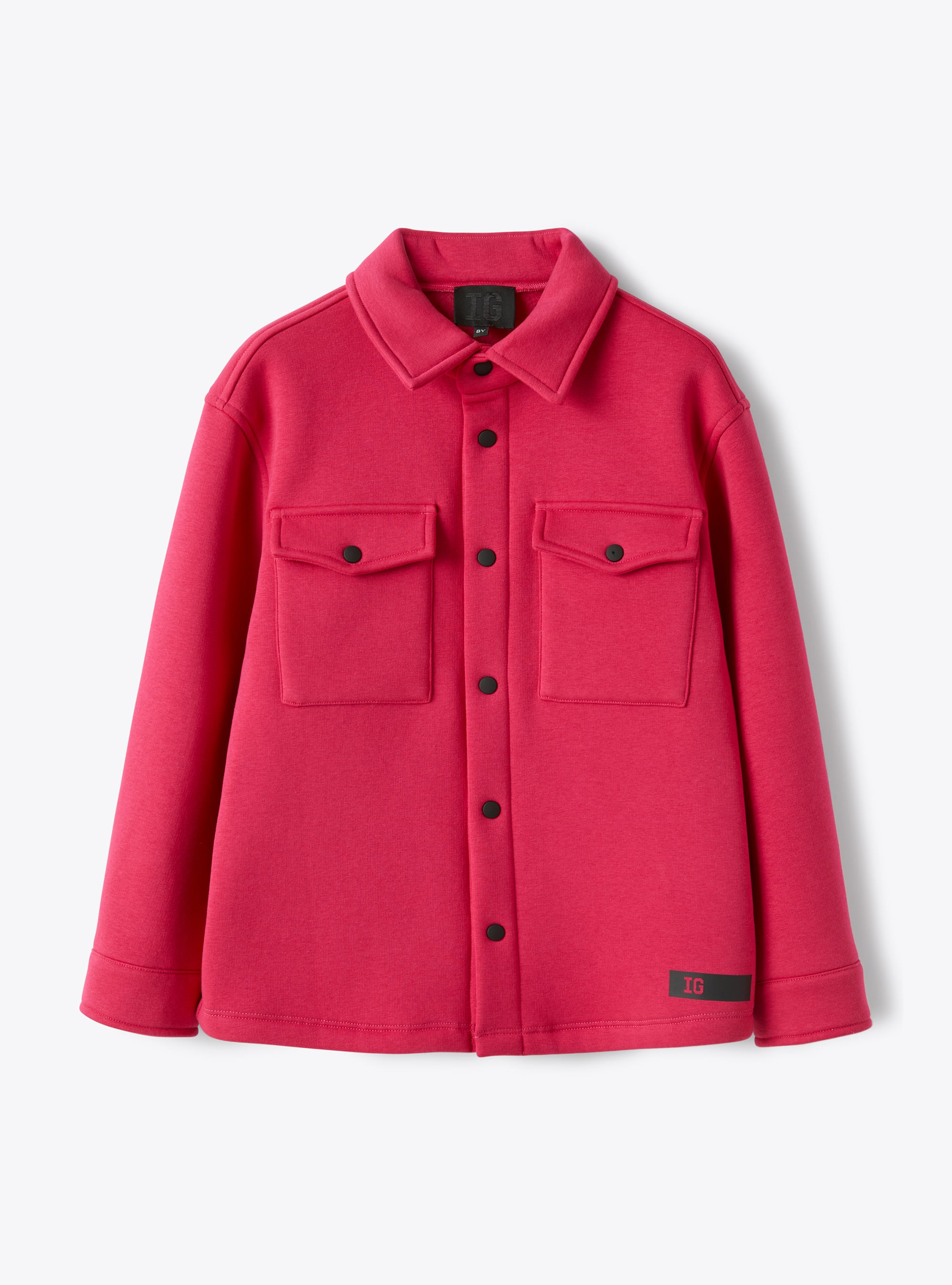 Shirt jacket in fuchsia-pink fleece - Jackets - Il Gufo