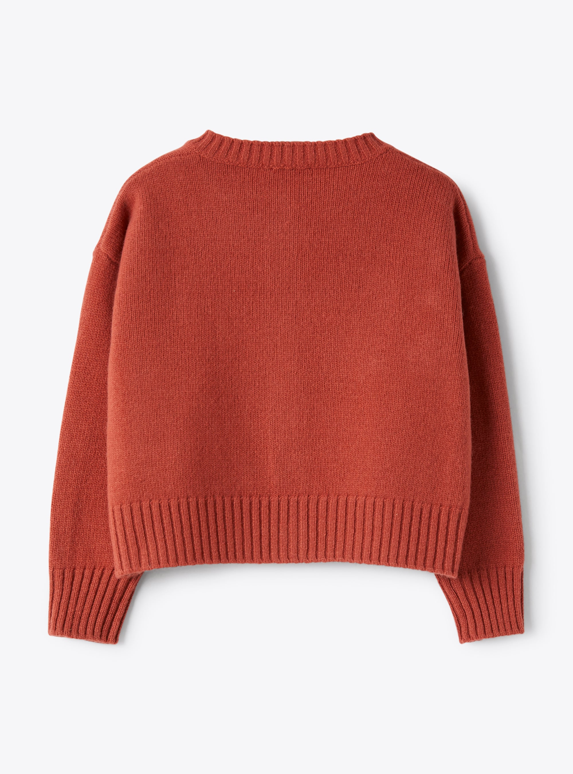Cardigan with embroidered flowers - Red | Il Gufo
