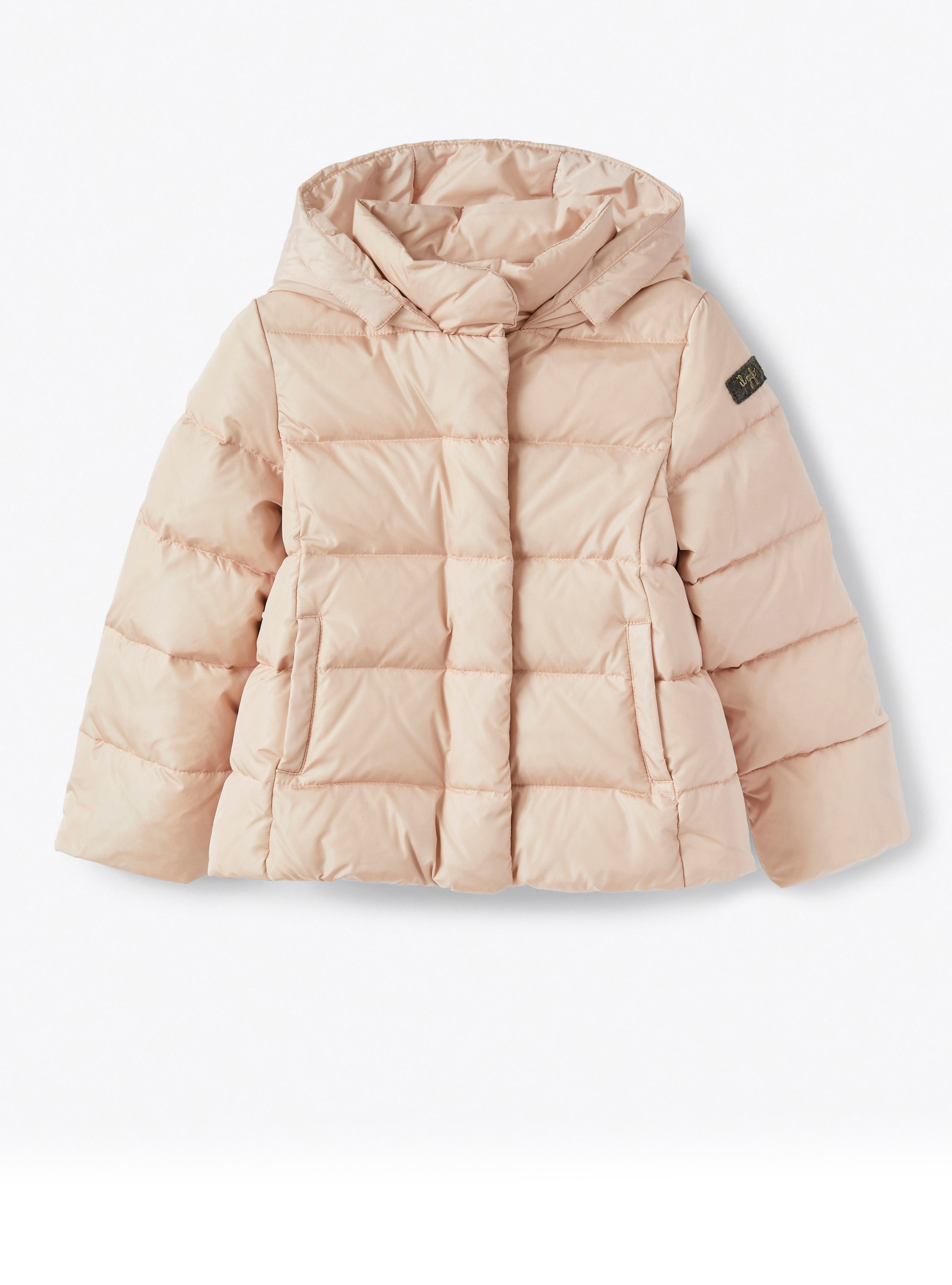 Short pink down jacket with fur trim - Pink | Il Gufo
