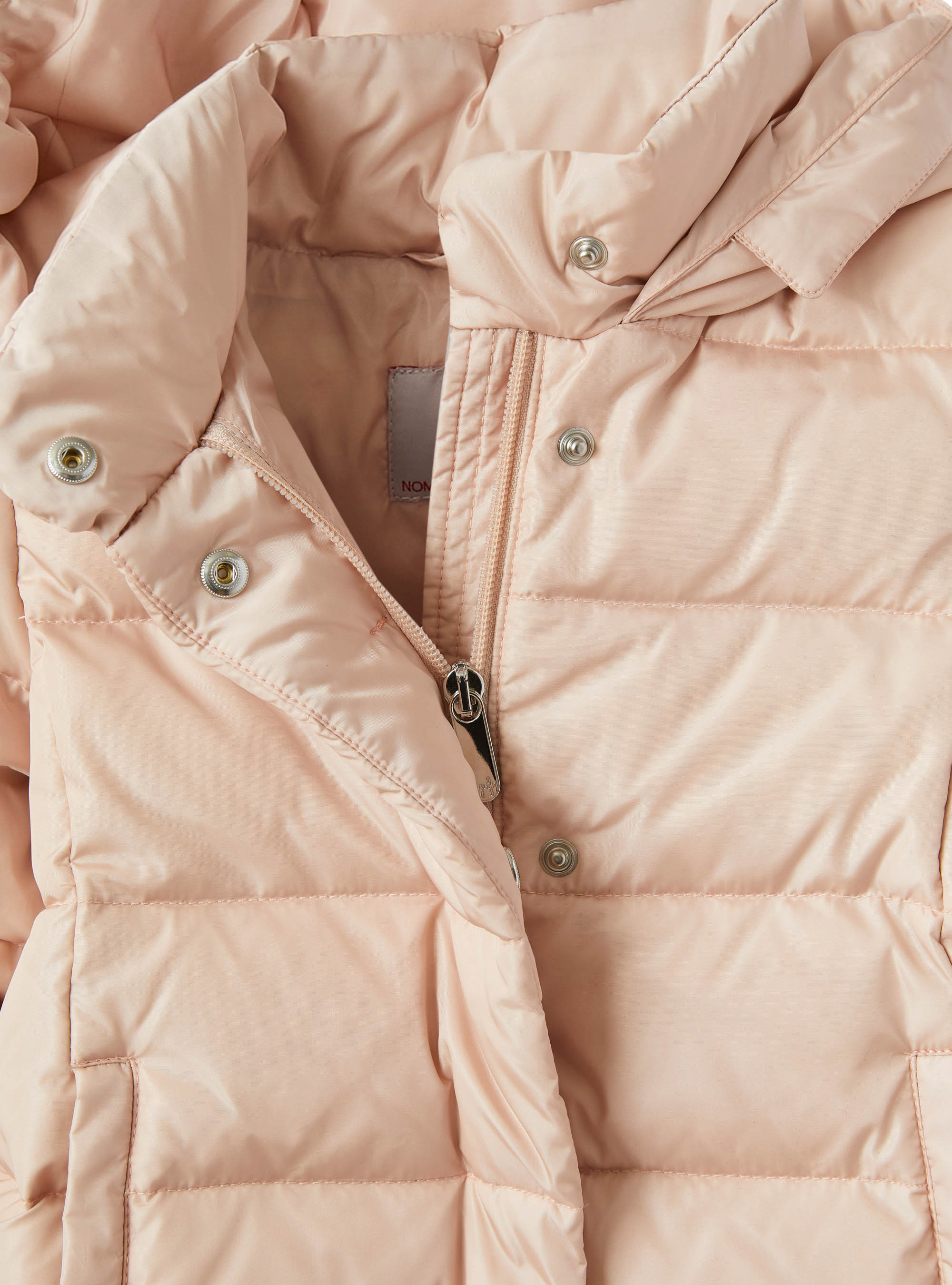 Short pink down jacket with fur trim - Pink | Il Gufo