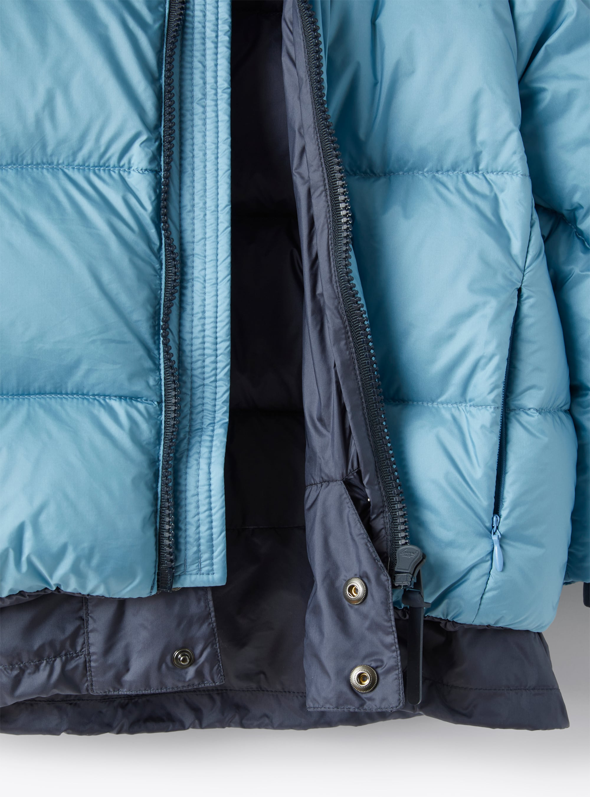 Short down jacket with contrasting details - Light blue | Il Gufo