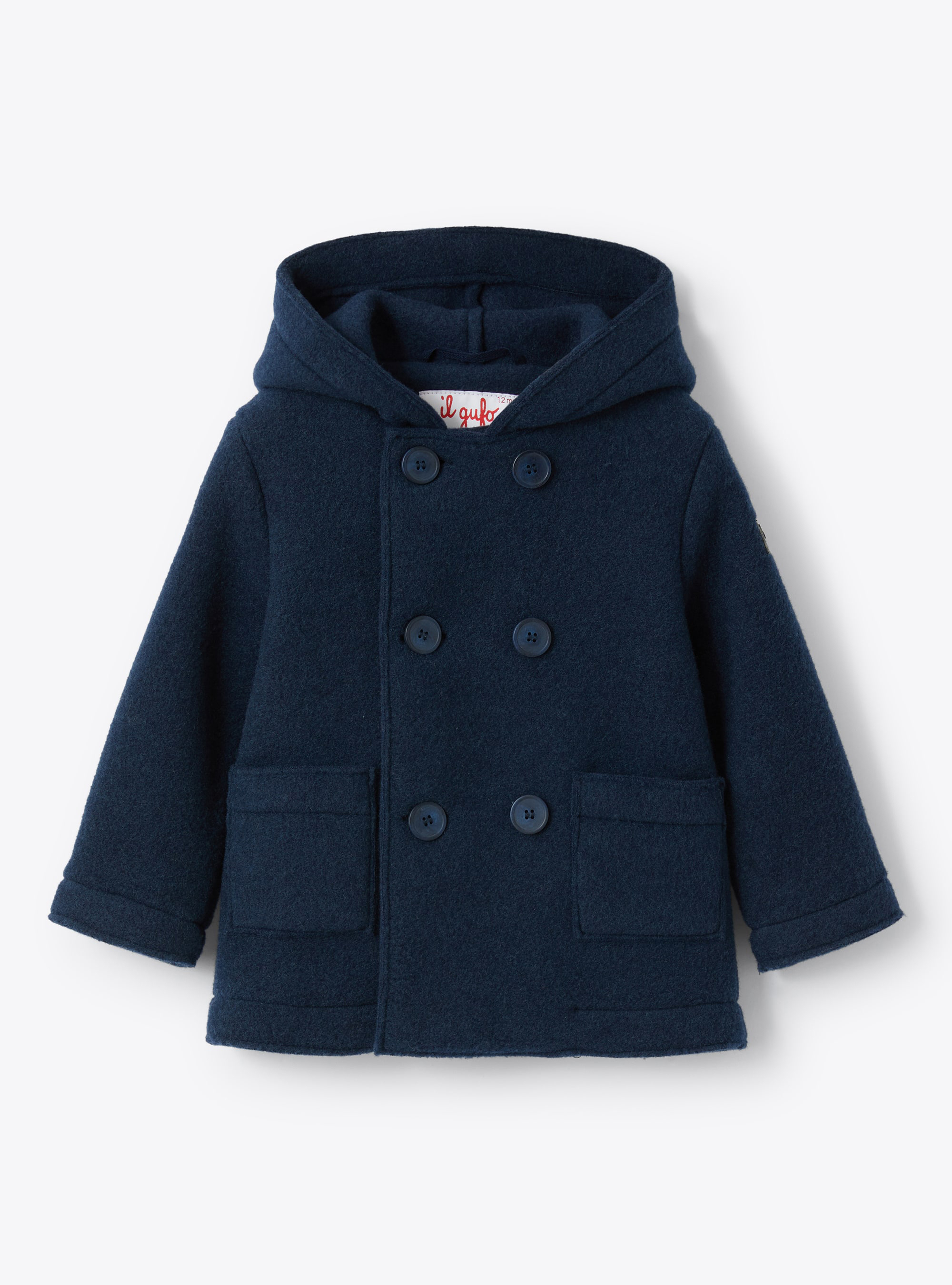 Baby boys' navy fleece jacket - Coats - Il Gufo