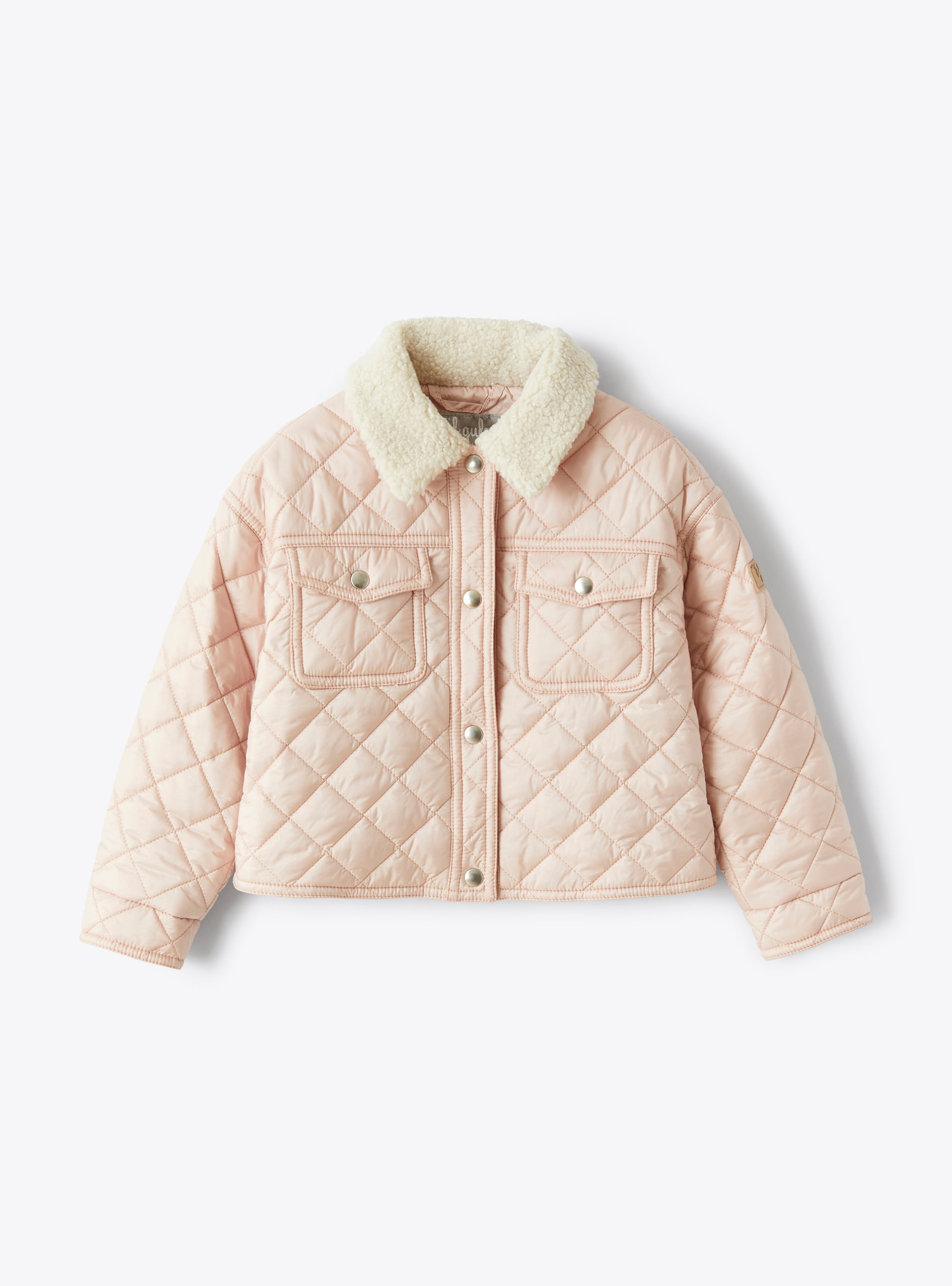 Quilted jacket in pink nylon - Pink | Il Gufo