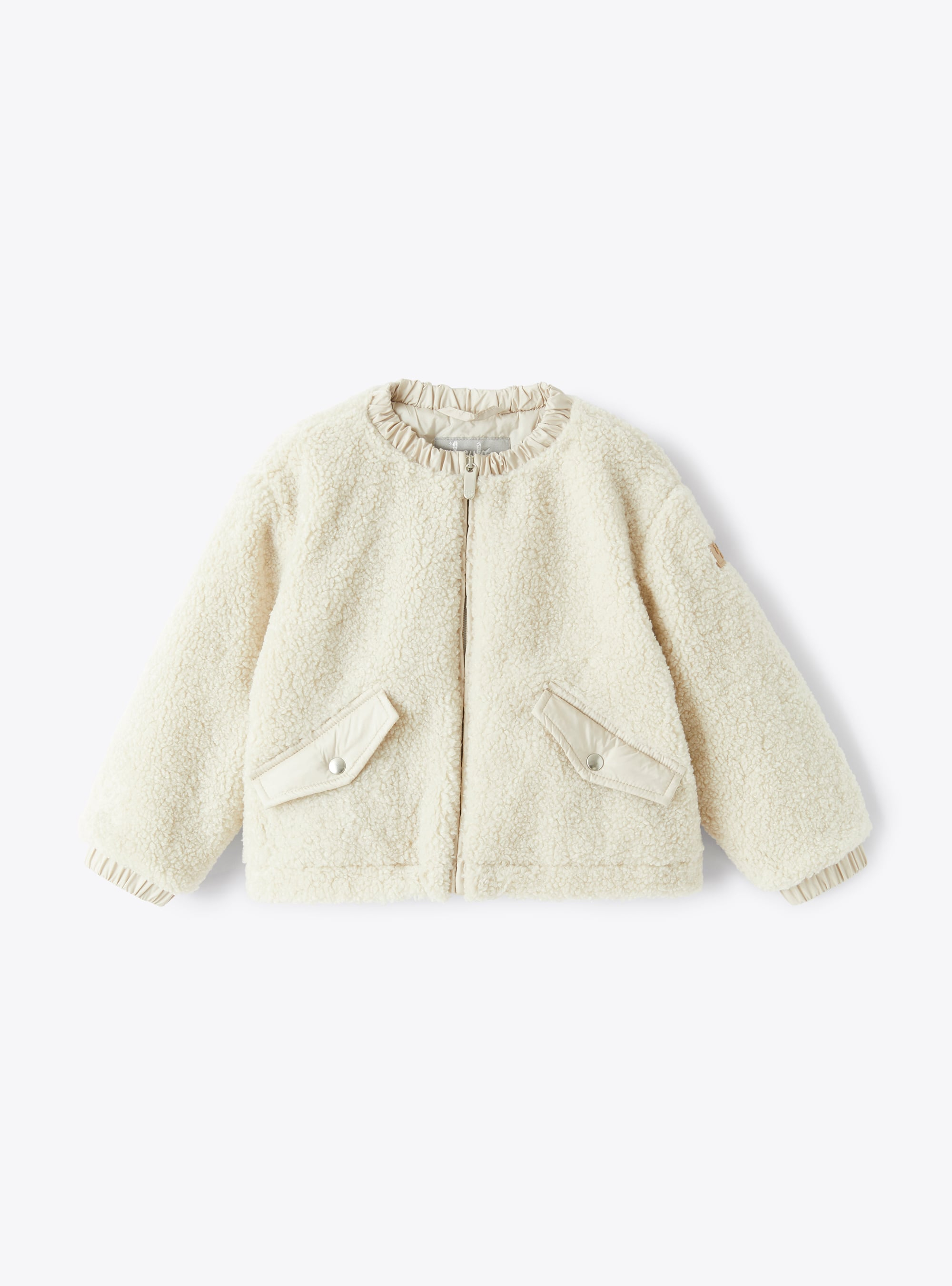 Jacket in faux shearling with eco-friendly padding - Beige | Il Gufo