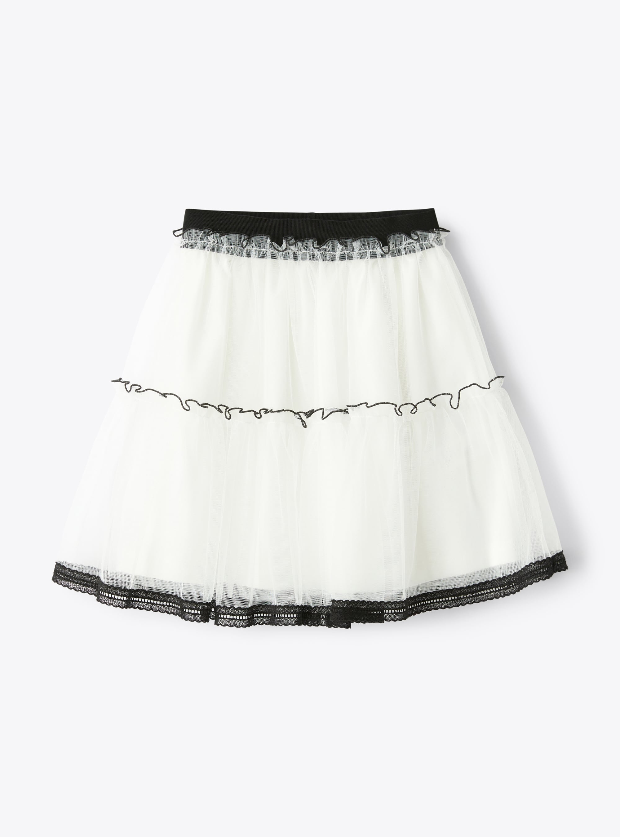 Tulle skirt with contrasting edges - Skirts - Il Gufo
