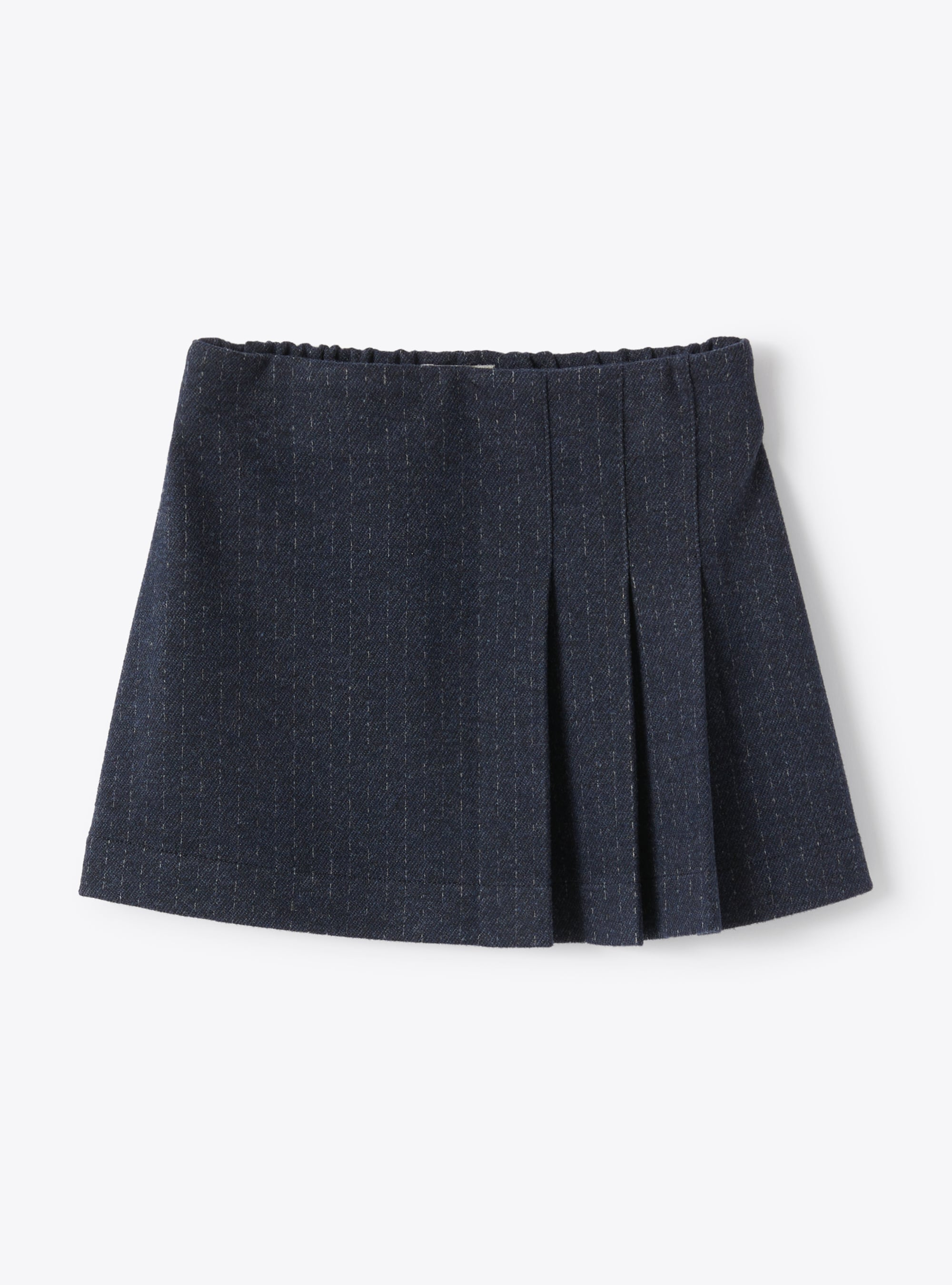 Pleated blue pinstripe skirt - Blue | Il Gufo