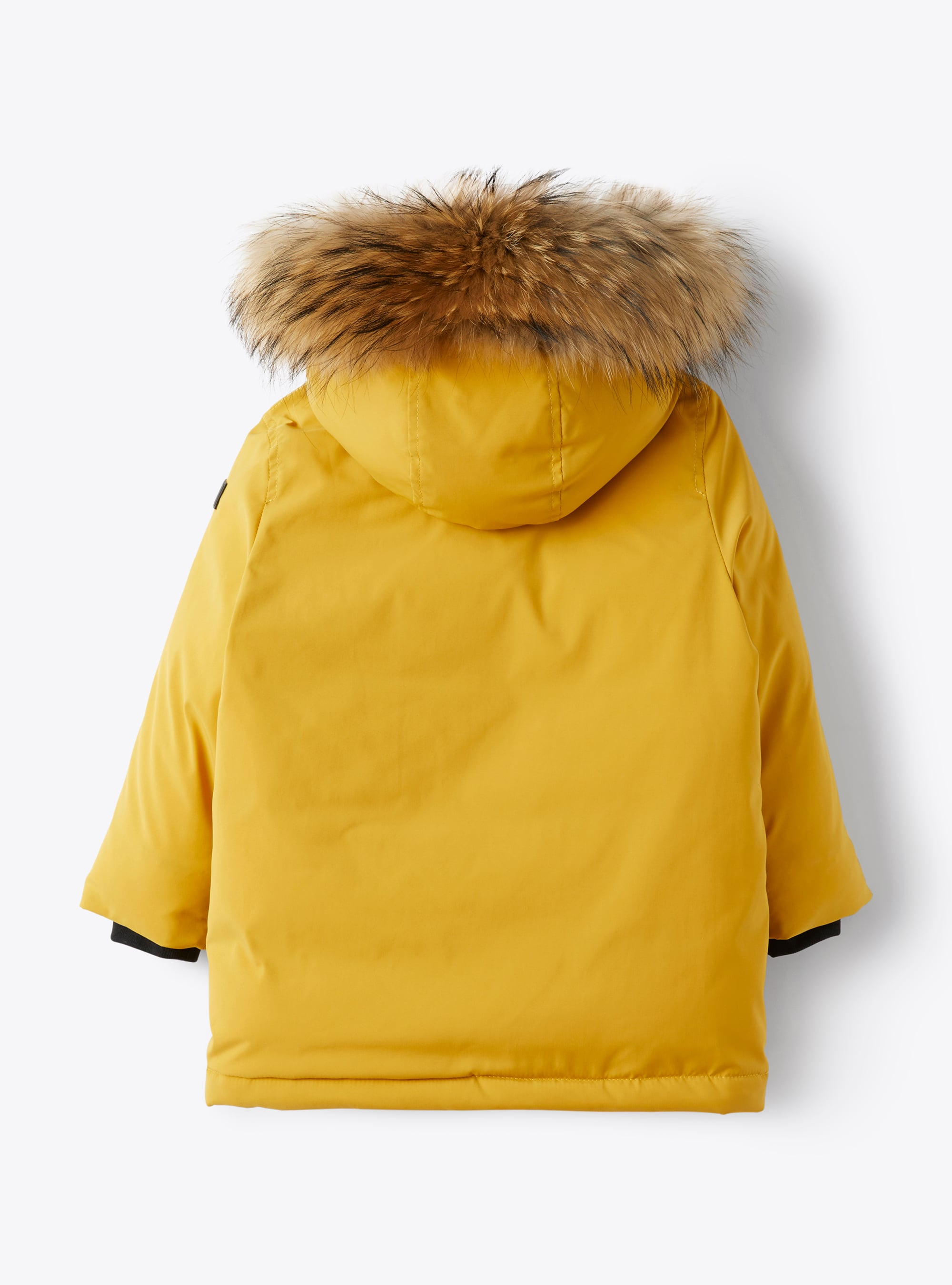 Hi-tech parka jacket with fur trim - Yellow | Il Gufo