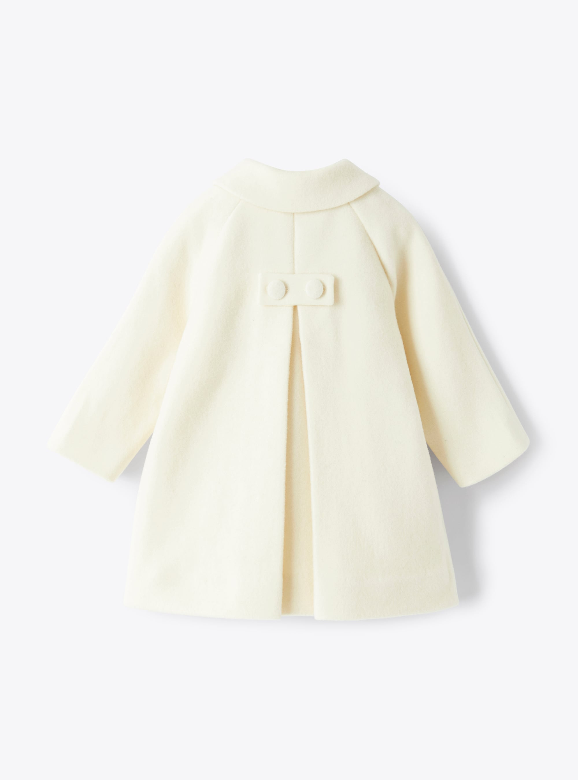 Manteau pour bébé fille en drap de laine - Blanc | Il Gufo
