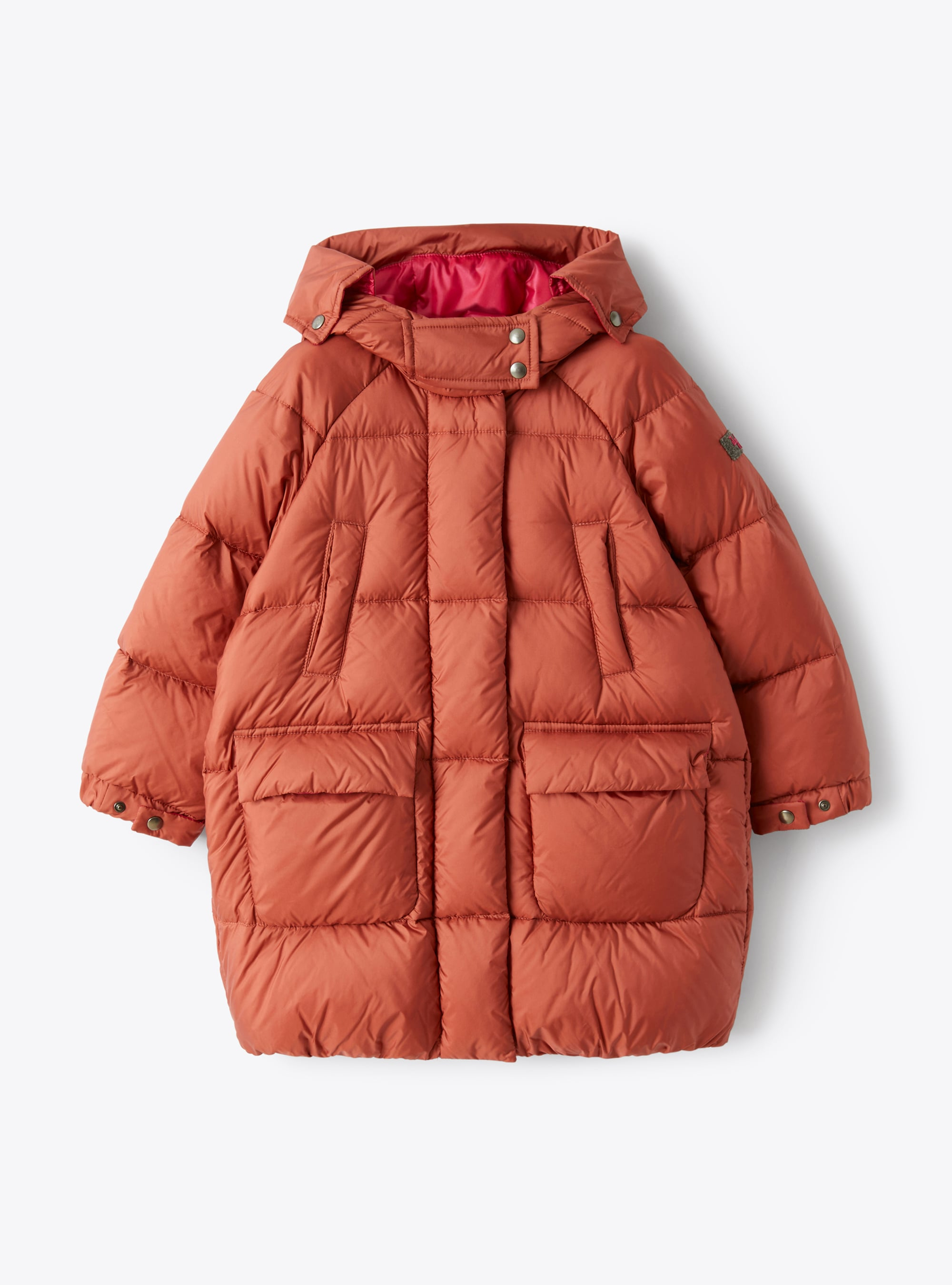 Longline hooded down jacket in two different colours - Down Jackets - Il Gufo