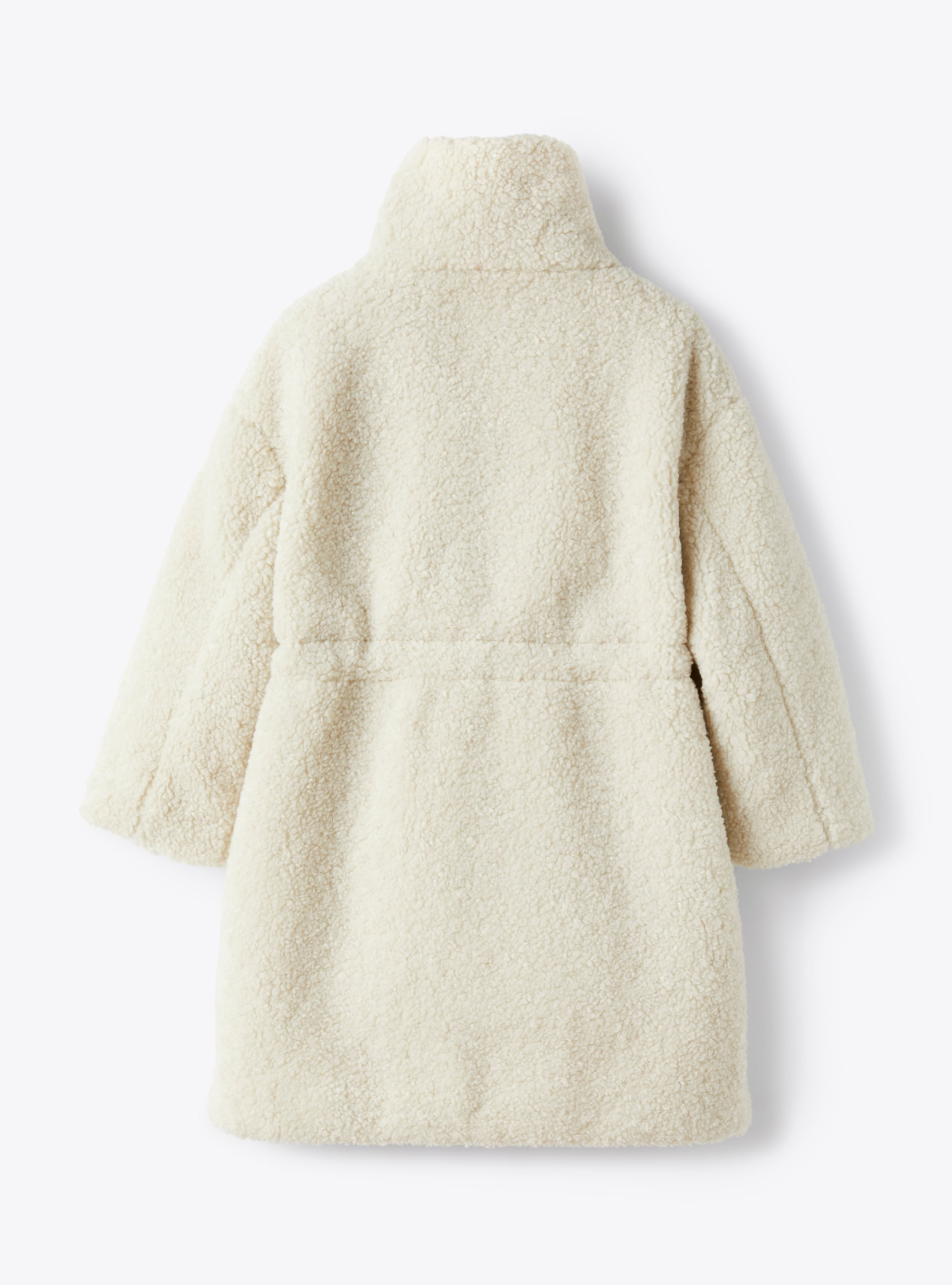 Mantel aus Teddyplüsch mit Umweltfreundlicher Wattierung - Beige | Il Gufo