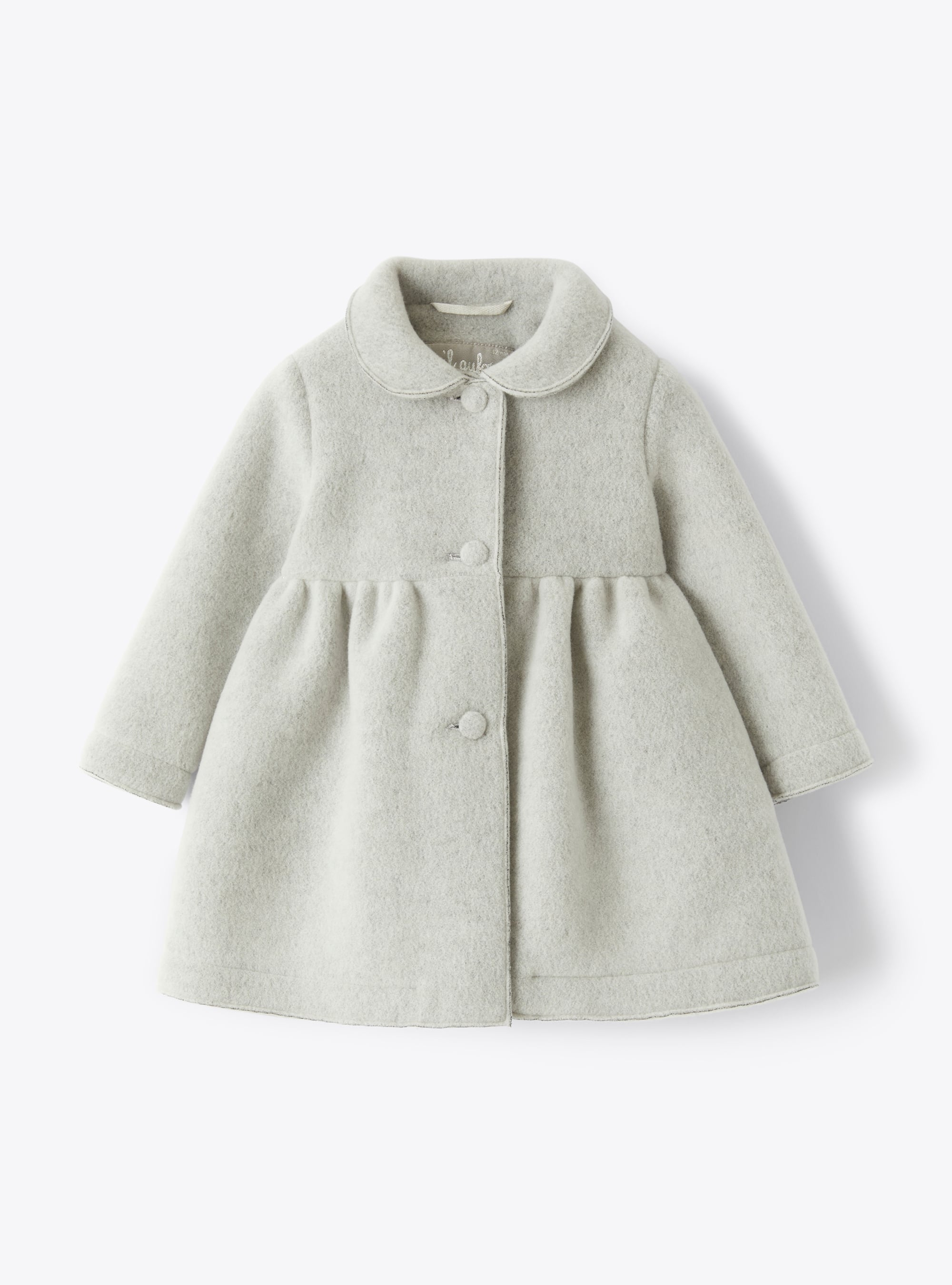 Coat in grey couture fleece - Down Jackets - Il Gufo