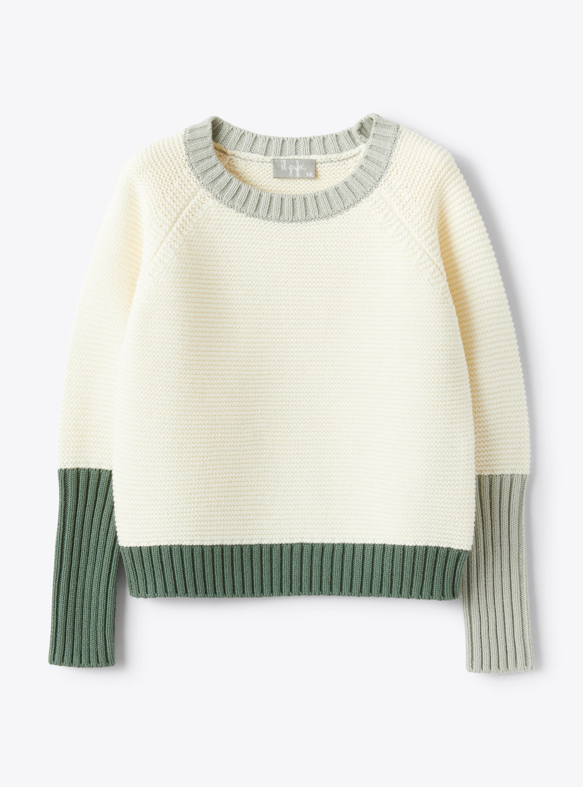 Sweater in colour-block cotton - Sweaters - Il Gufo