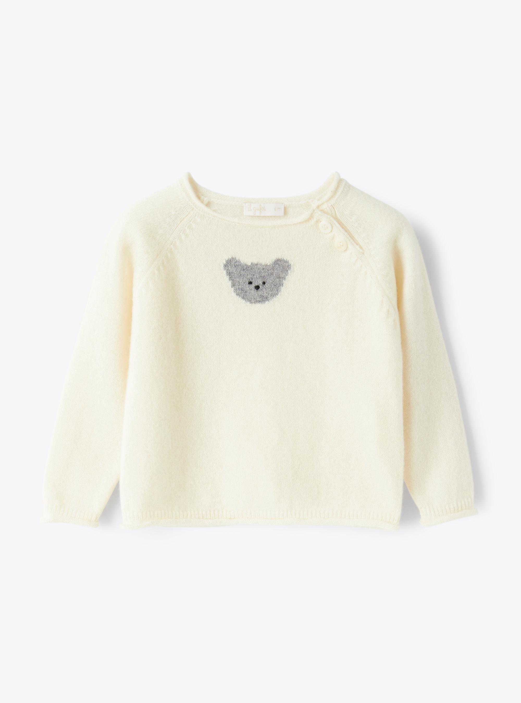 Bear motif cashmere sweater - Sweaters - Il Gufo