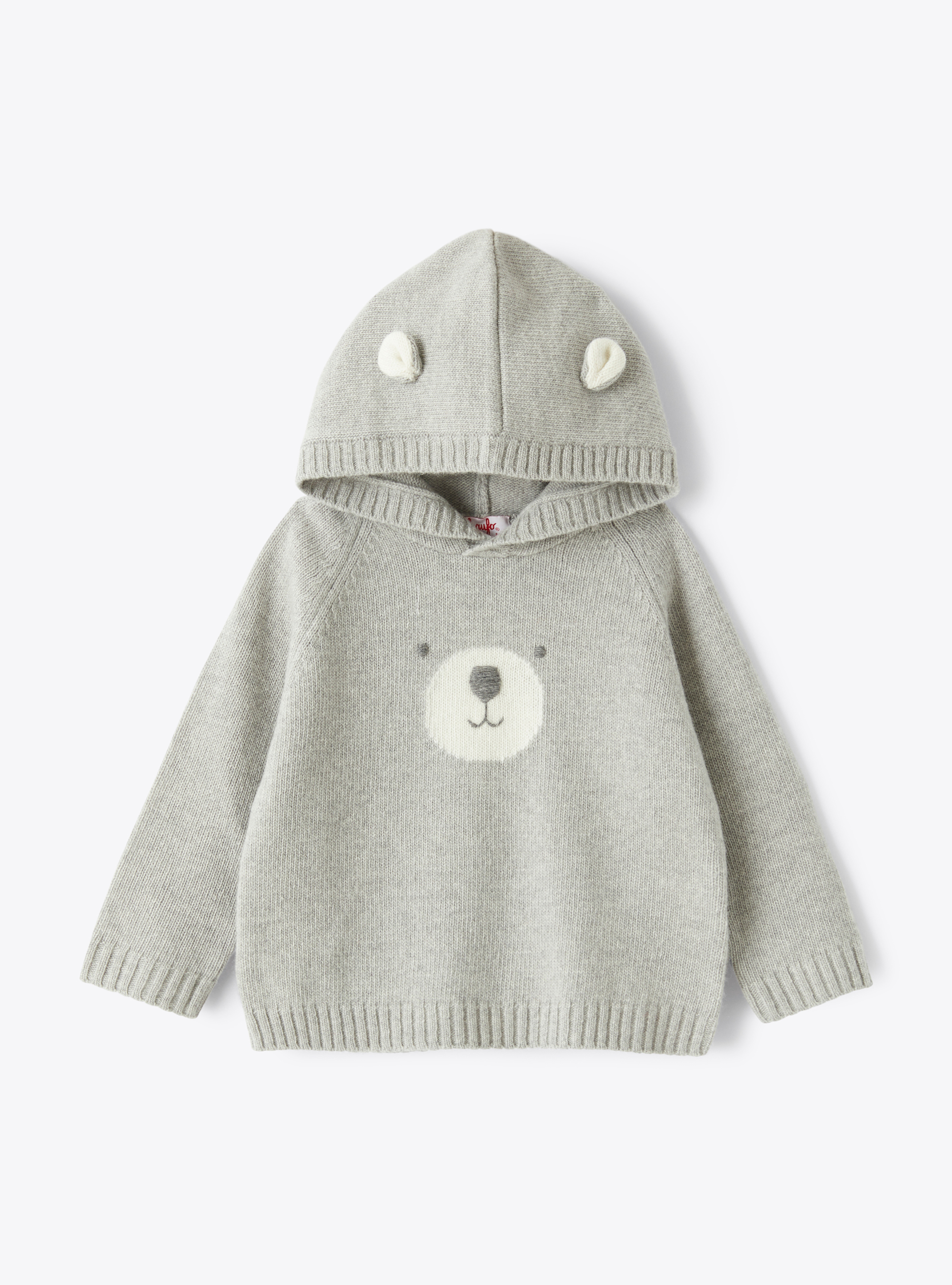 Pullover mit Kapuze und Bärengesicht - Pullover - Il Gufo