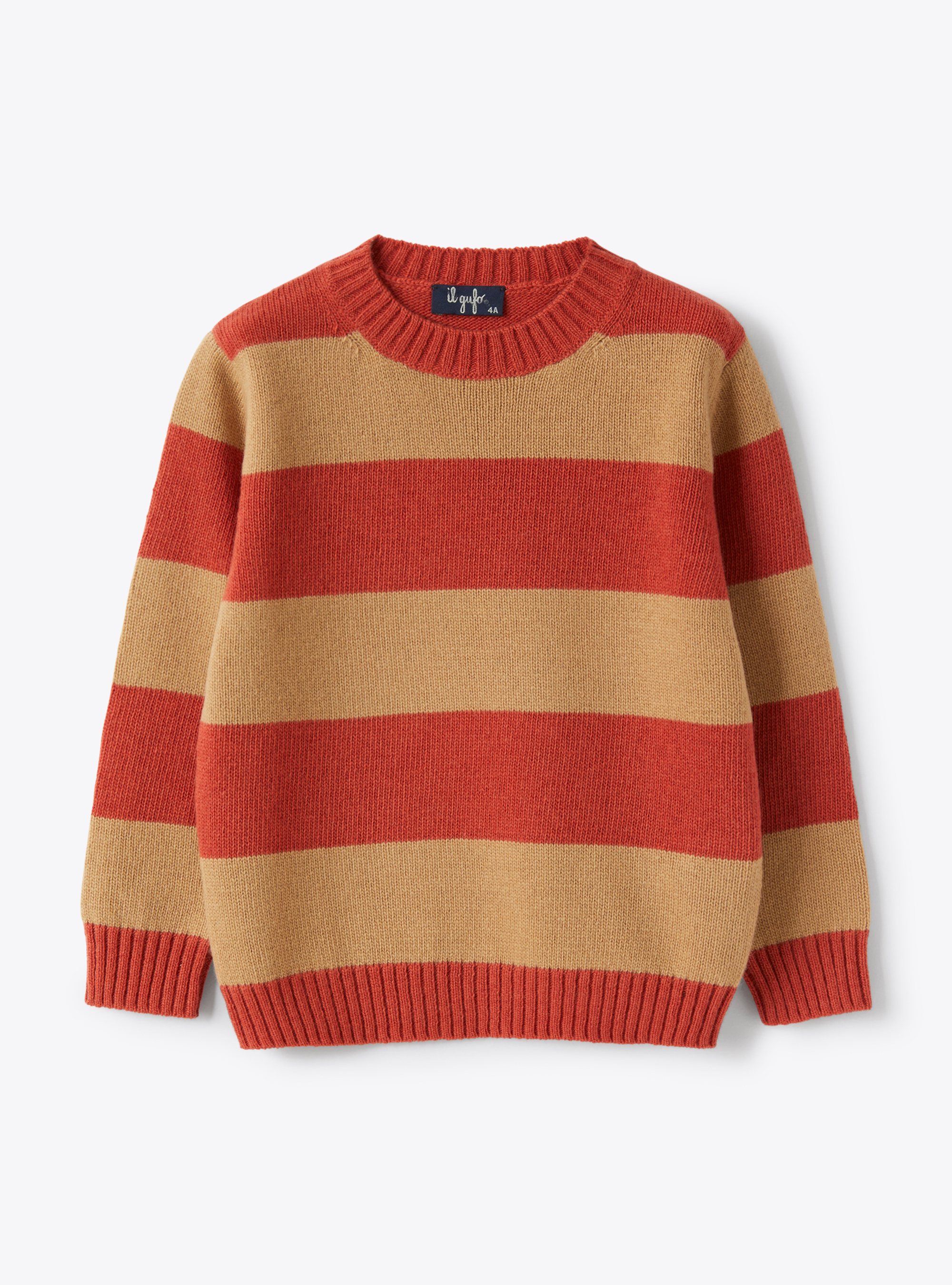 Merino sweater with stripes - Sweaters - Il Gufo