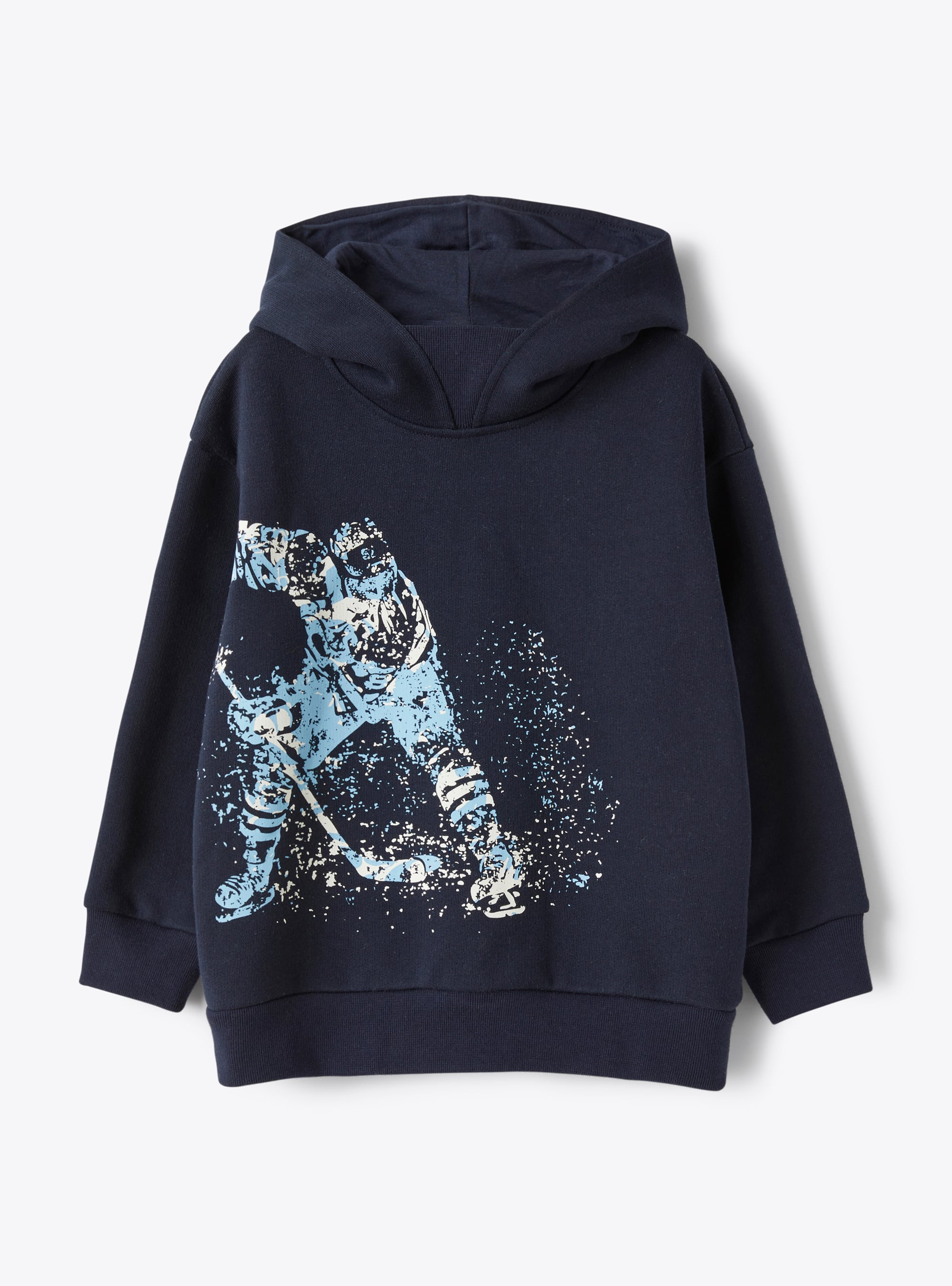 Hooded sweatshirt with a hockey player print design - Sweatshirts - Il Gufo