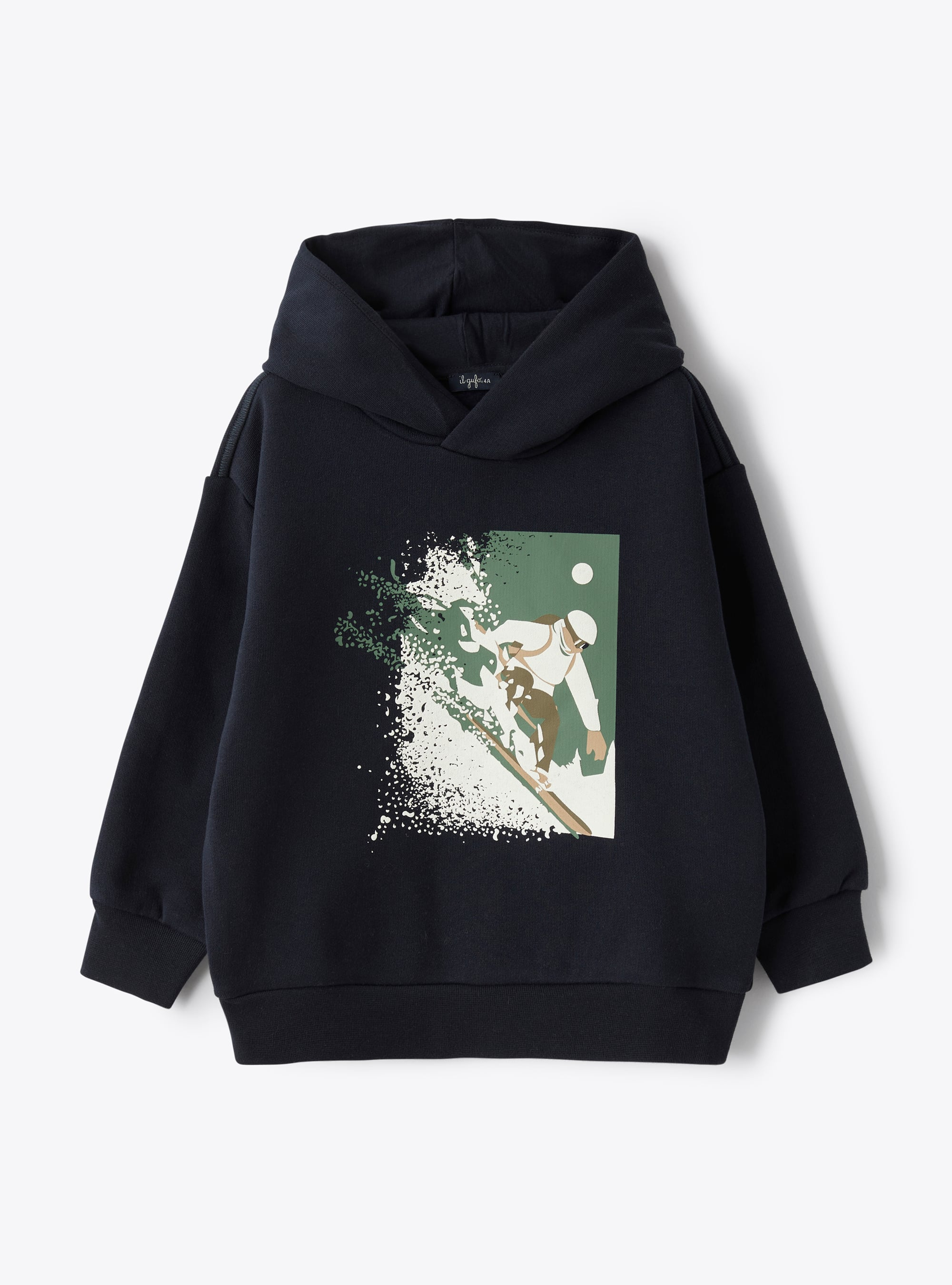 Sweatshirt with snowboarder print design - Sweatshirts - Il Gufo