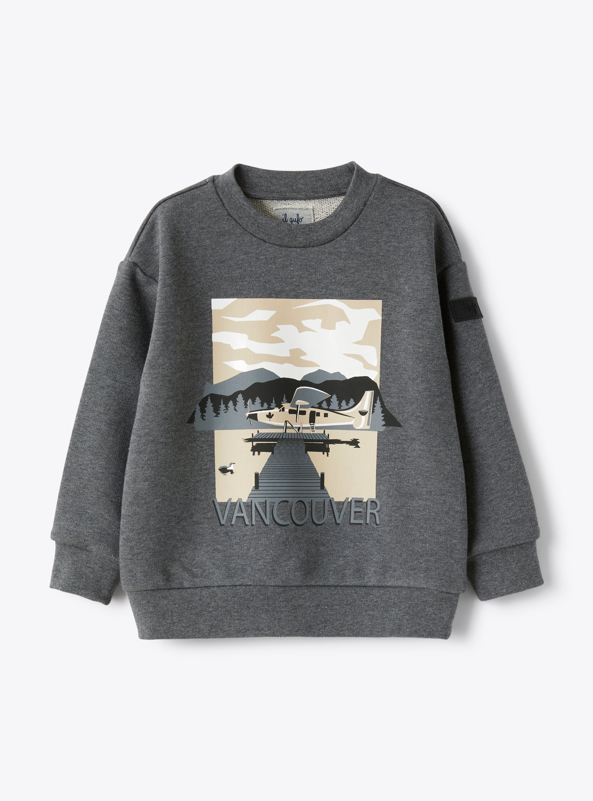 Crew-neck sweatshirt with Vancouver print design - Sweatshirts - Il Gufo