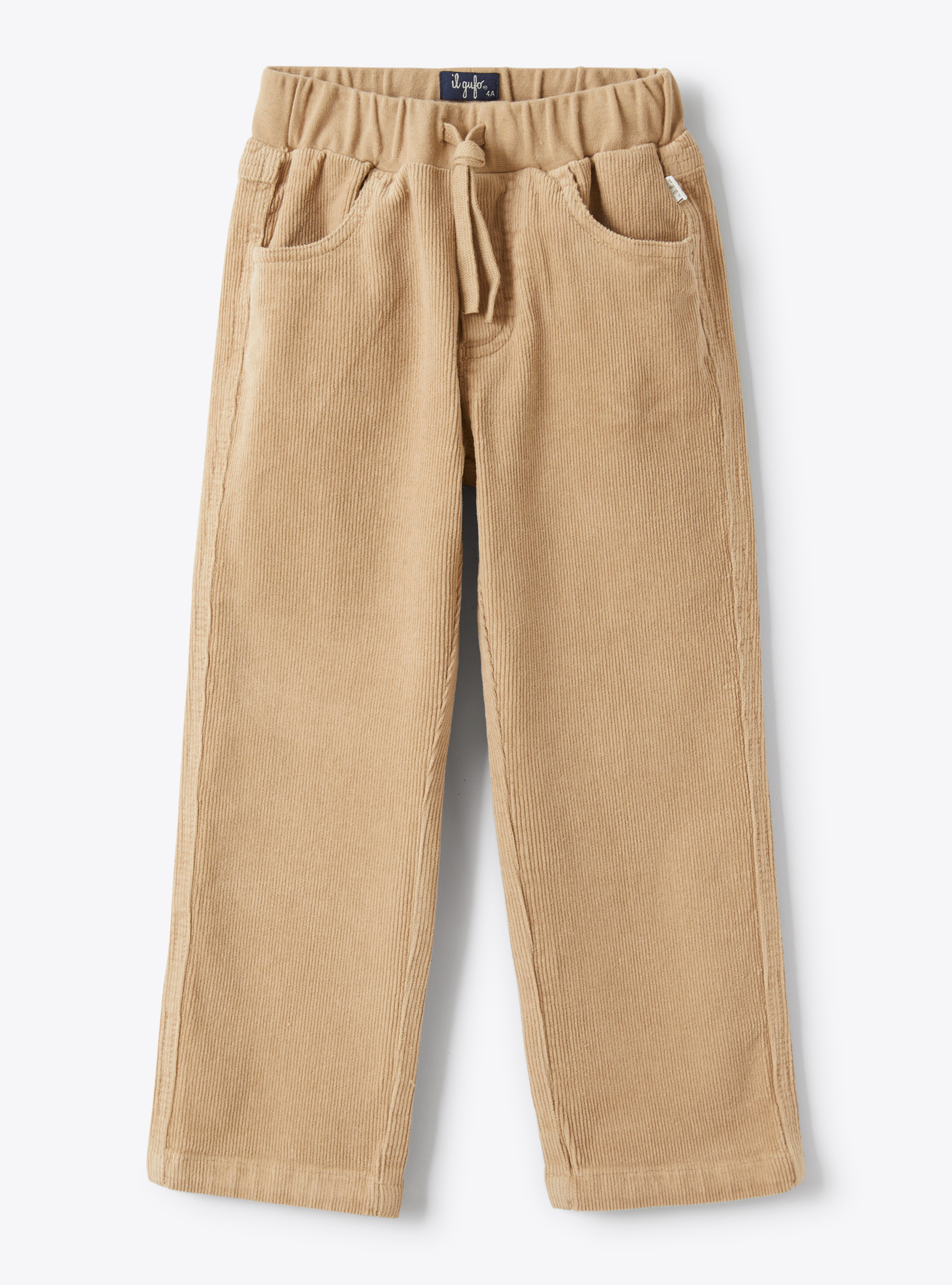 Pantalon en velours beige côtelé - Pantalons - Il Gufo