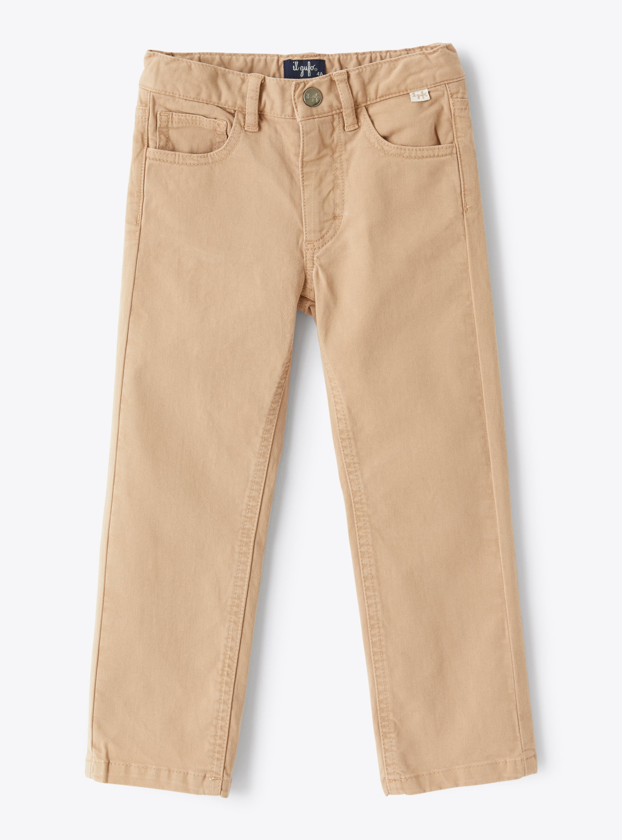 Pantalone regular fit in cotone legno - Pantaloni - Il Gufo