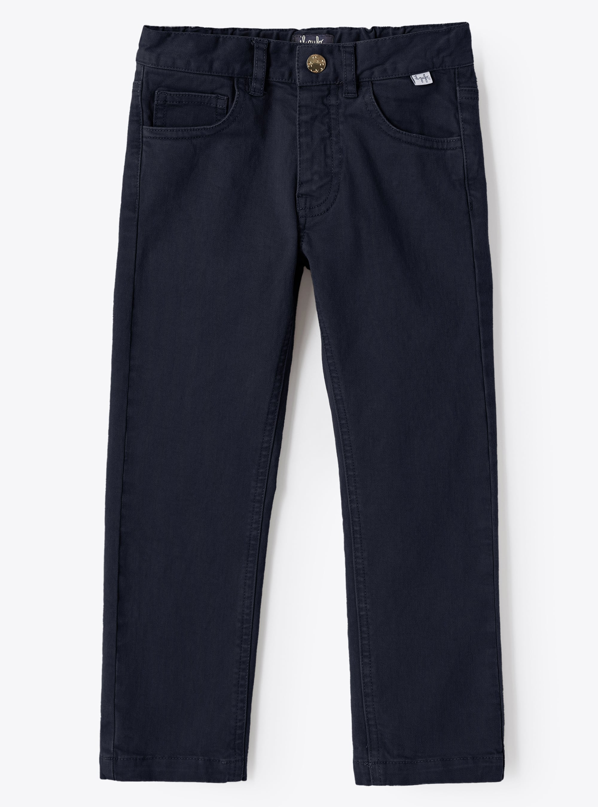Pantalone regular fit in cotone blu - Pantaloni - Il Gufo